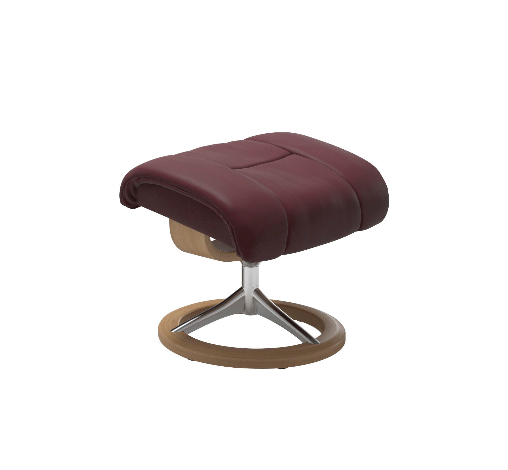 Stressless® Relaxsessel »Reno«, (Set, Relaxsessel mit Hocker), mit Hocker, mit Signature Base, Größe S, M & L, Gestell Eiche