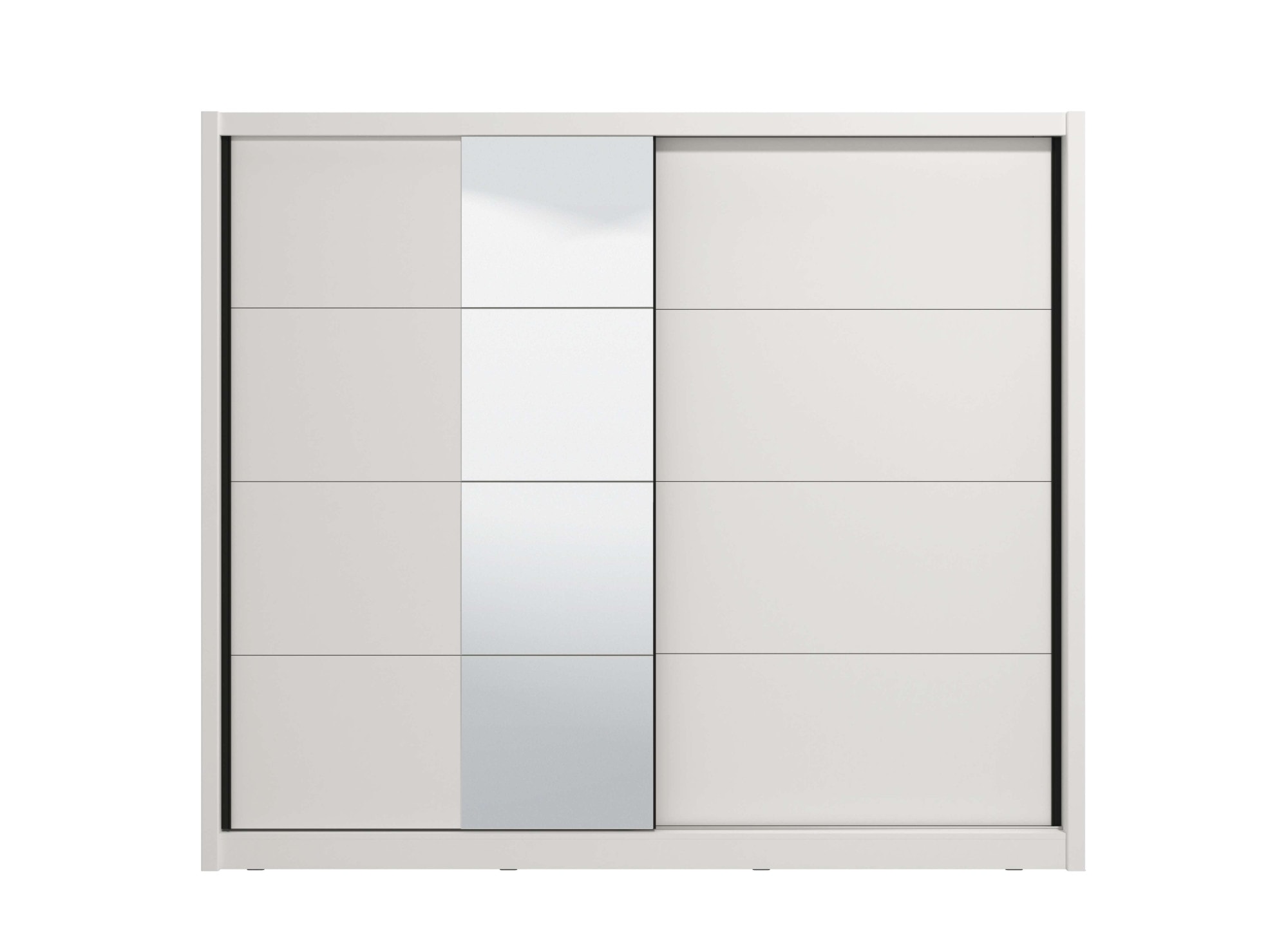 INOSIGN Schwebetürenschrank »Albi, Schlafzimmerschrank, Wäscheschrank in cashmere oder weiß« Kleiderschrank mit Spiegel MIT Innenausstattung,FSC®-zertifiziert