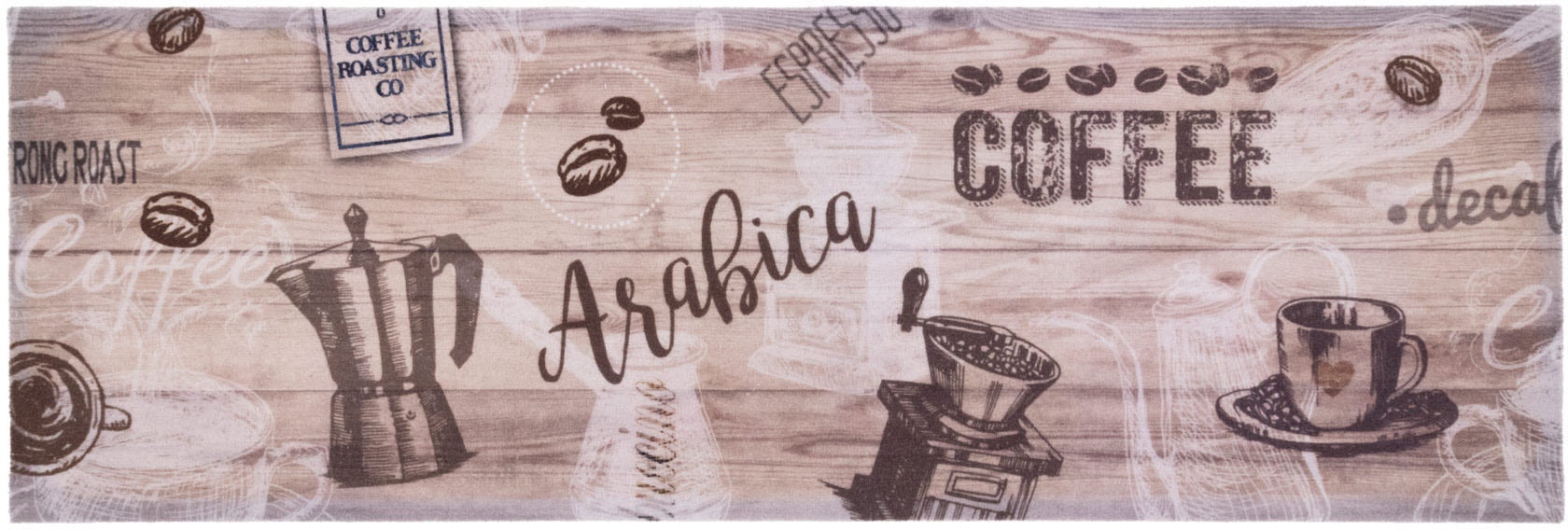Primaflor-Ideen in »ARABICA«, rechteckig, rutschhemmend, OTTO-Shop Textil Küchenläufer Motiv Küche waschbar, Kaffee, im