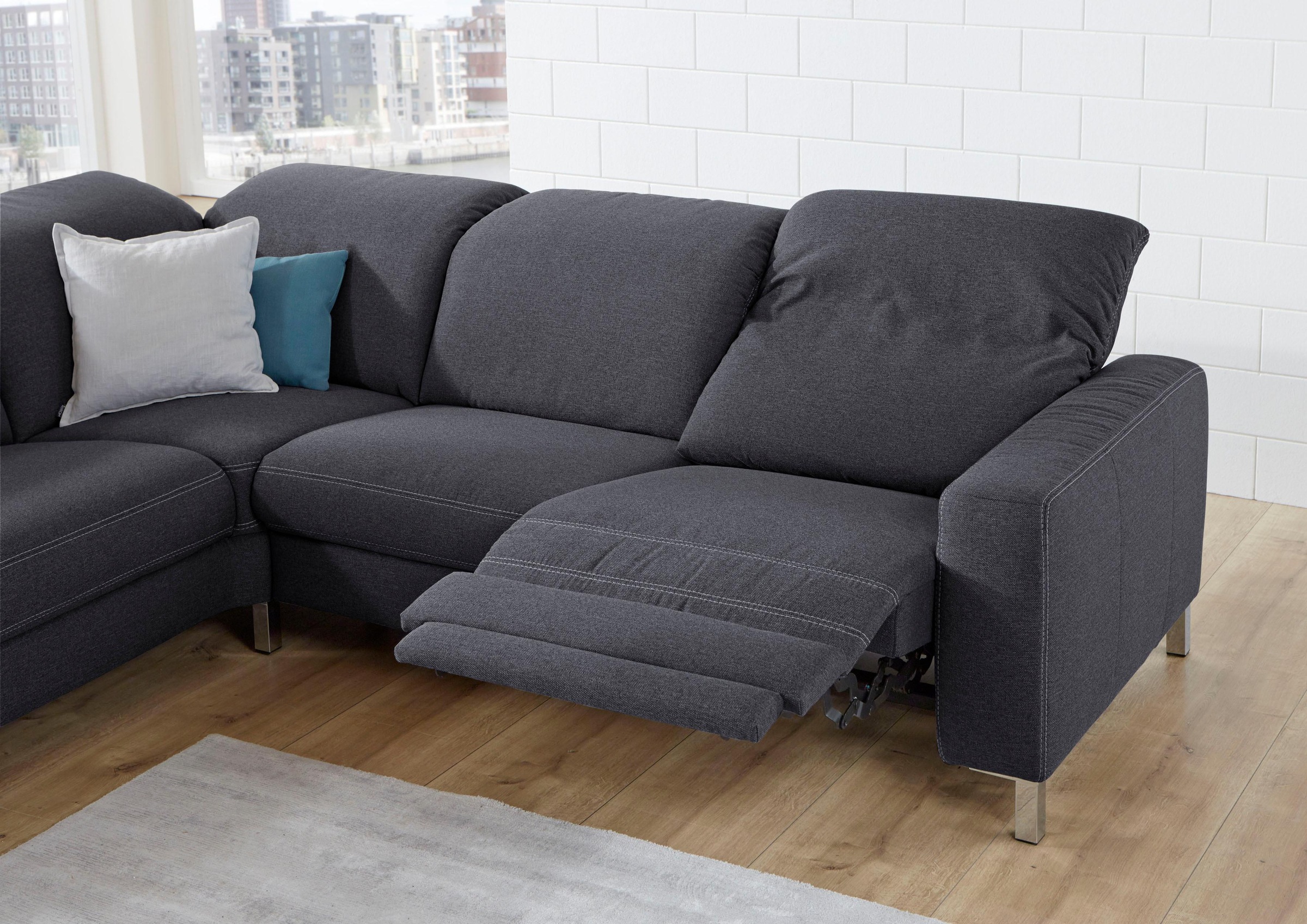 3C Candy Ecksofa »Homely bequem und komfortabel, mit verstellbaren Kopfteilen, L-Form«, modern und zeitlose Polsterecke, wahlweise mit Relaxfunktion