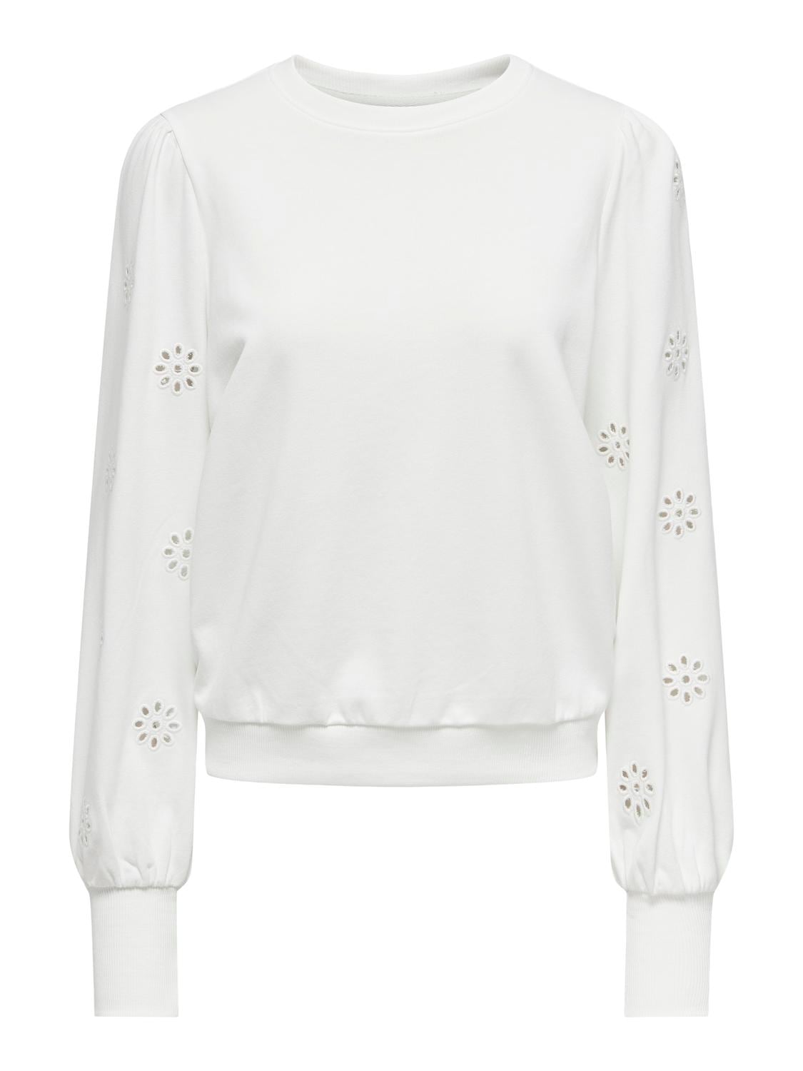 ONLY Sweatshirt »ONLFEMME L/S PUFF EMBROIDERY UB SWT«, mit Puffärmeln mit wunderschöner Lochstickerei
