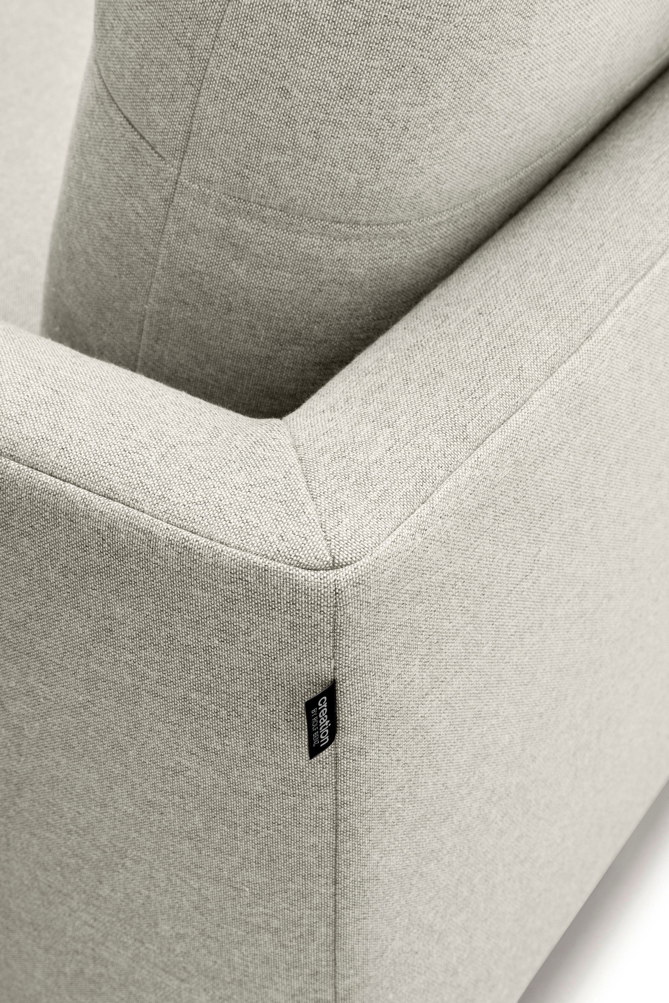 Creation BY ROLF BENZ Ecksofa »CR.414, Designecksofa, Polsterecke, L-Form« wahlweise aus feinstem Rindsleder oder hochwertigem Chenille
