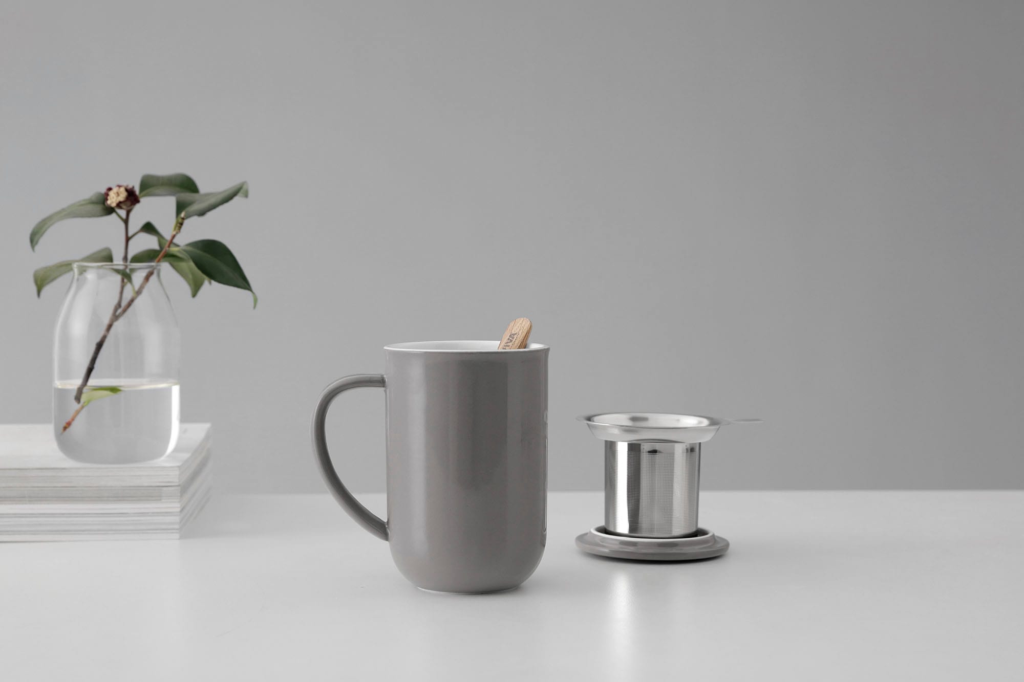 VIVA SCANDINAVIA Tasse »Balance«, Porzellan, mit Teesieb und Deckel, 500 ml