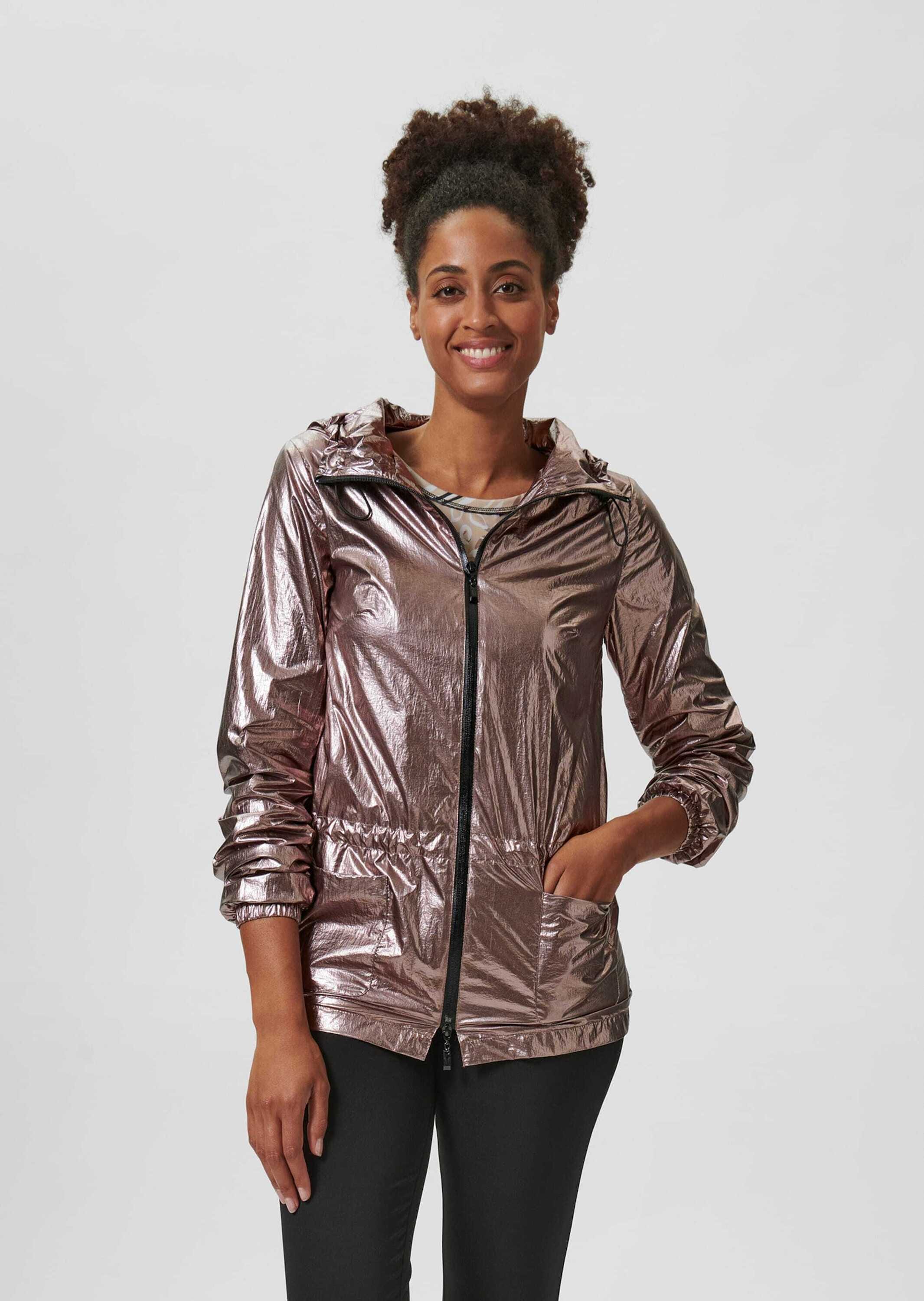MADELEINE Outdoorjacke »Jacke Kapuzenjacke im Metallic-Look«