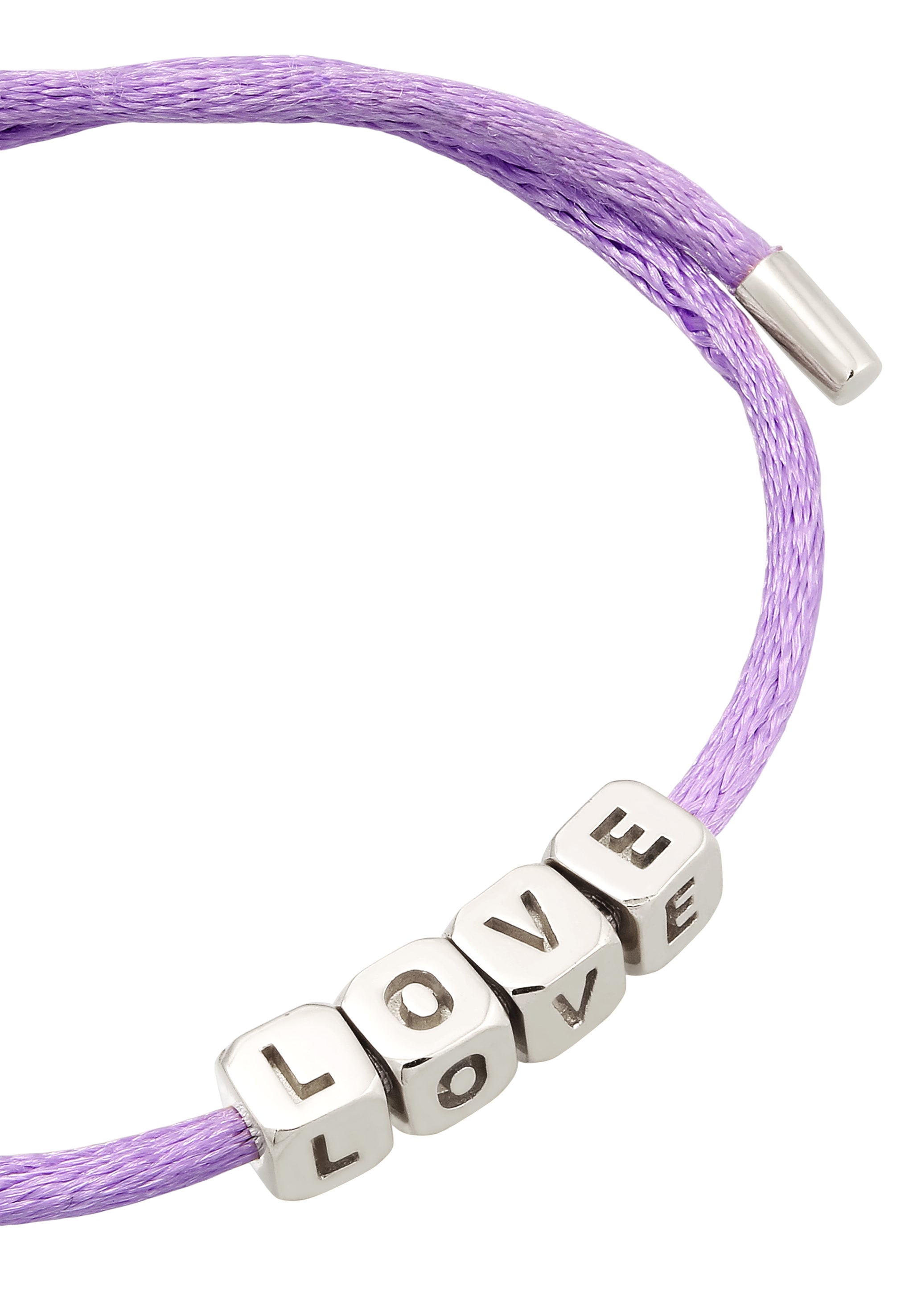 Elli Armkette »Armband Herz Love Lettering 925 Sterling Silber«