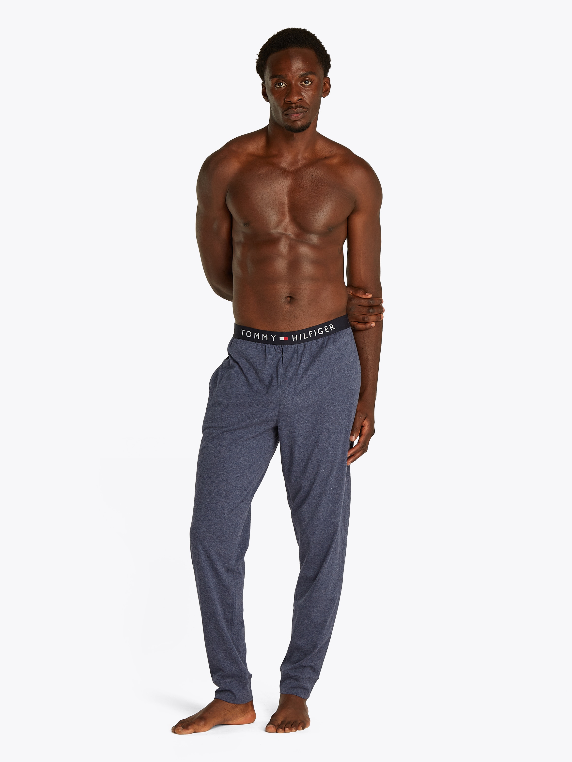 Tommy Hilfiger Underwear Pyjamahose »JERSEY PJ PANT CUFFED«, mit Logobund