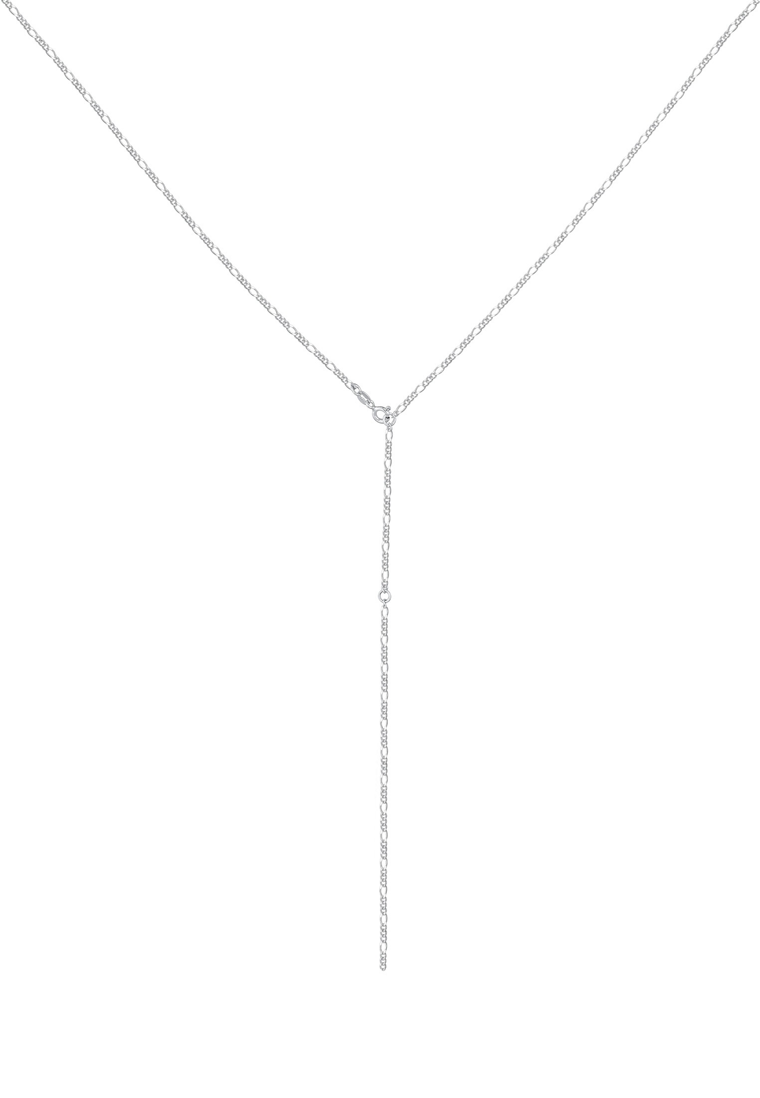 Elli Y-Kette »Halskette Y-Kette Figaro Basic Trend Verstellbar 925 Silber«