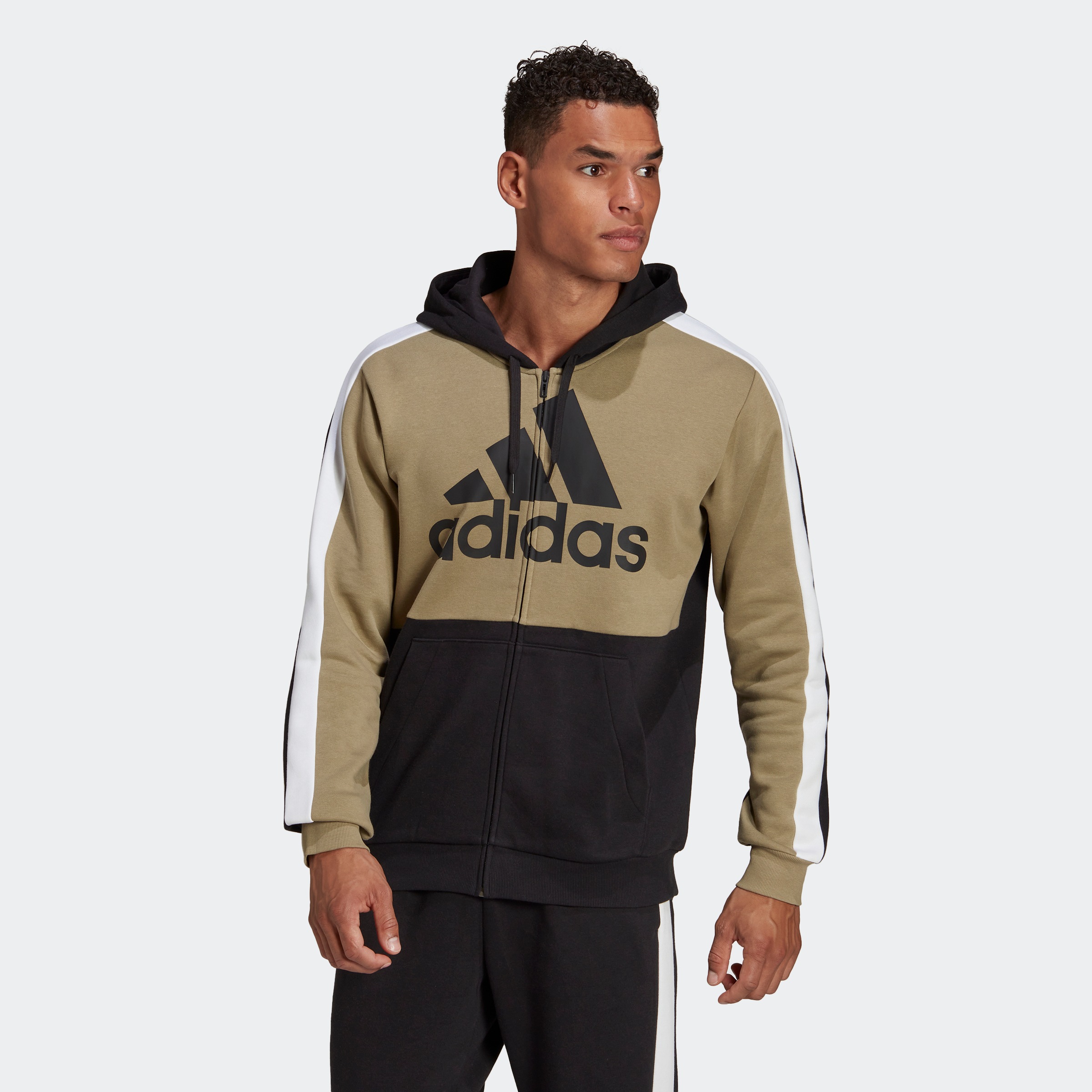 adidas Performance Kapuzensweatjacke »ESSENTIALS COLORBLOCK FLEECE KAPUZENJACKE«