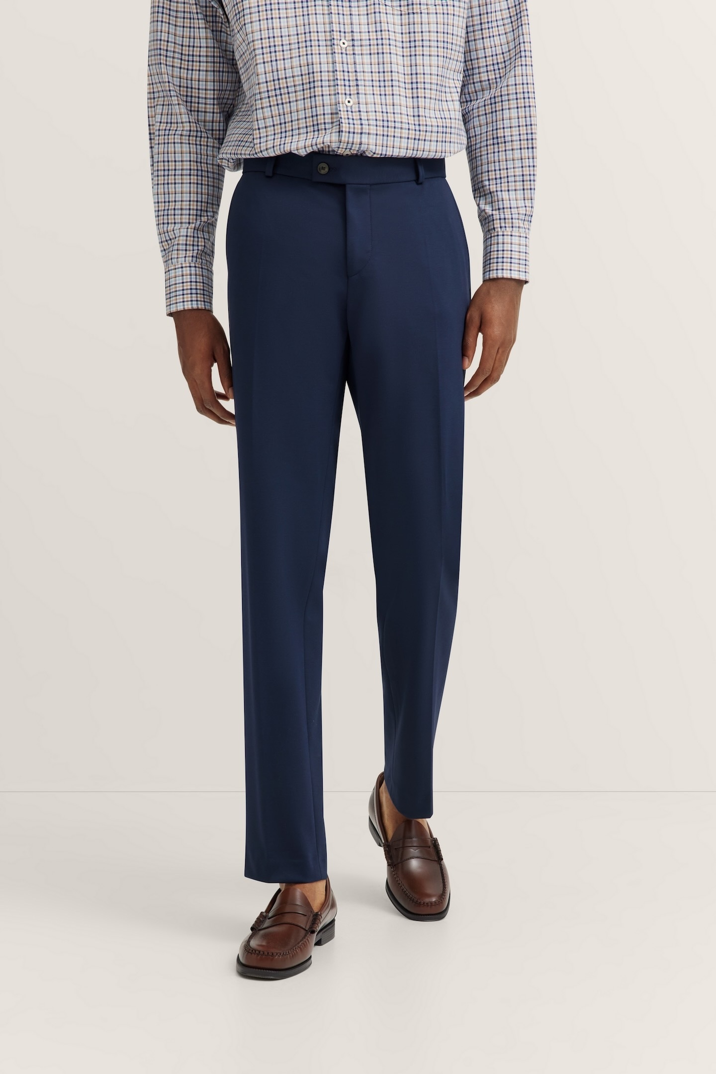 Bugatti Herren Anzughose mit Stretch & Bügelfalte in blau, Größe 48