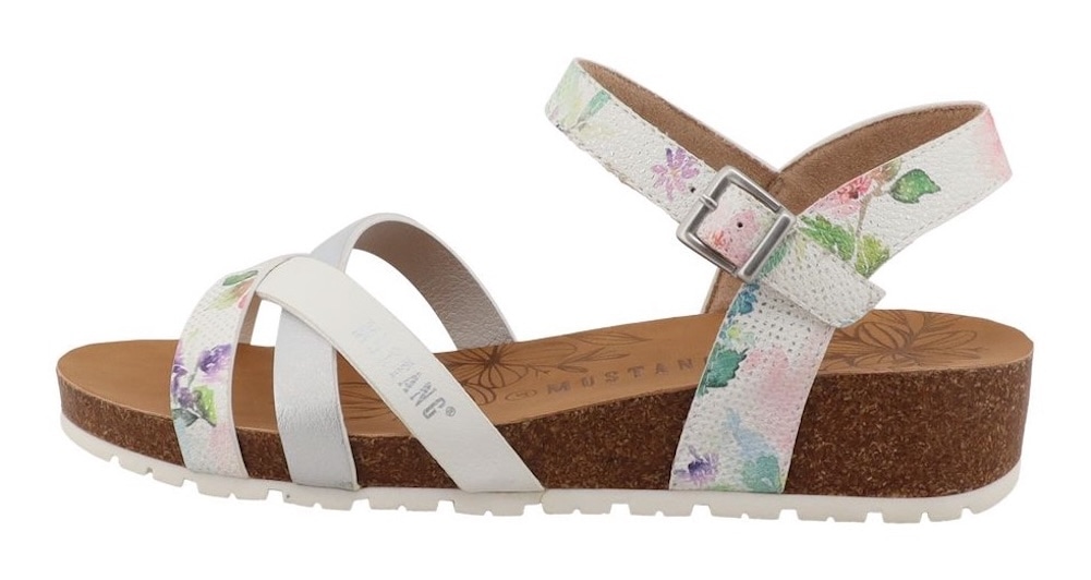 Mustang Shoes Sandalette »Magnolia«  Riemchensandale, Sommerschuh mit modischem Druck