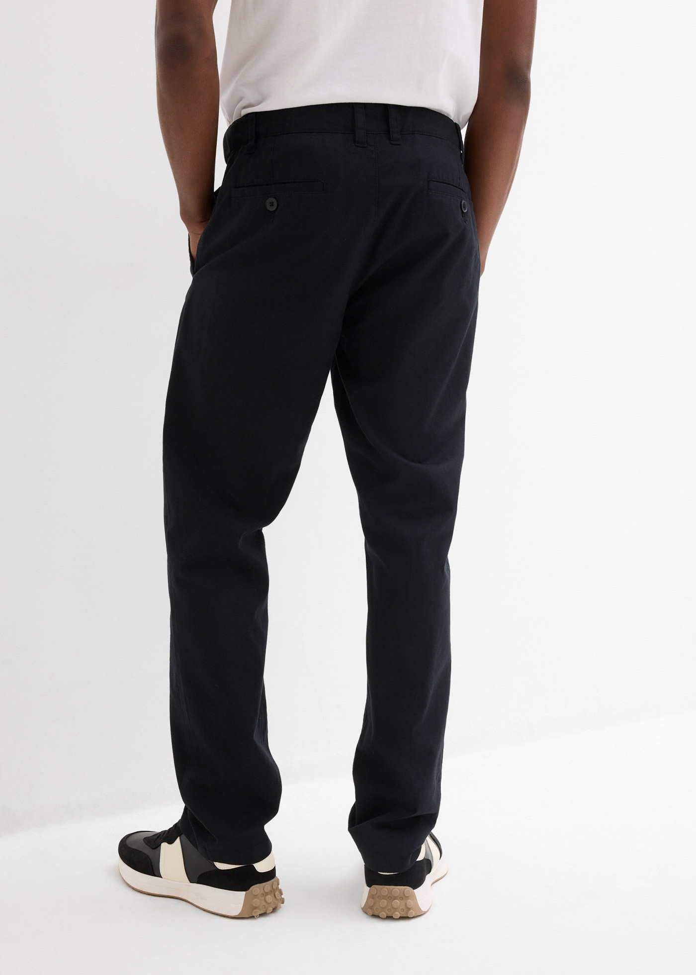 bonprix Chinohose  aus Leinen und Baumwolle, Regular Fit, im Chino-Stil