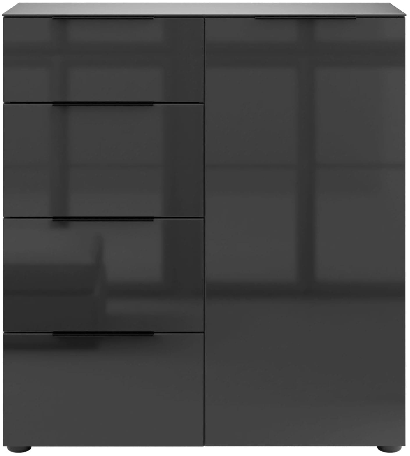 Manjana Möbel Kommode »Kommode mit Chrom oder Schwarz matten Metallgriffen«