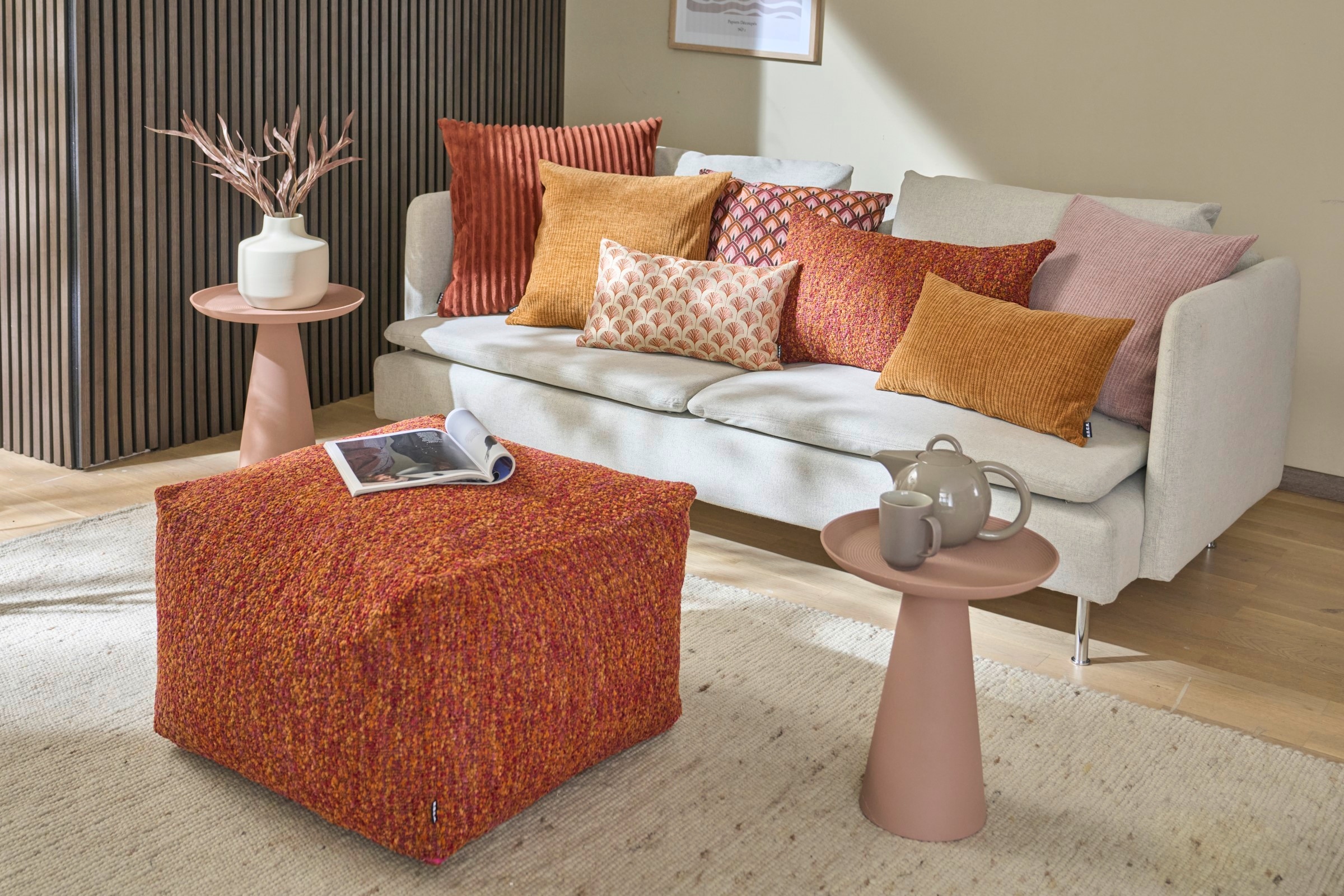 H.O.C.K. Dekokissen »Jonny« Cordkissen inkl. Füllung, 45x45cm, Dekokissen, strukturiert