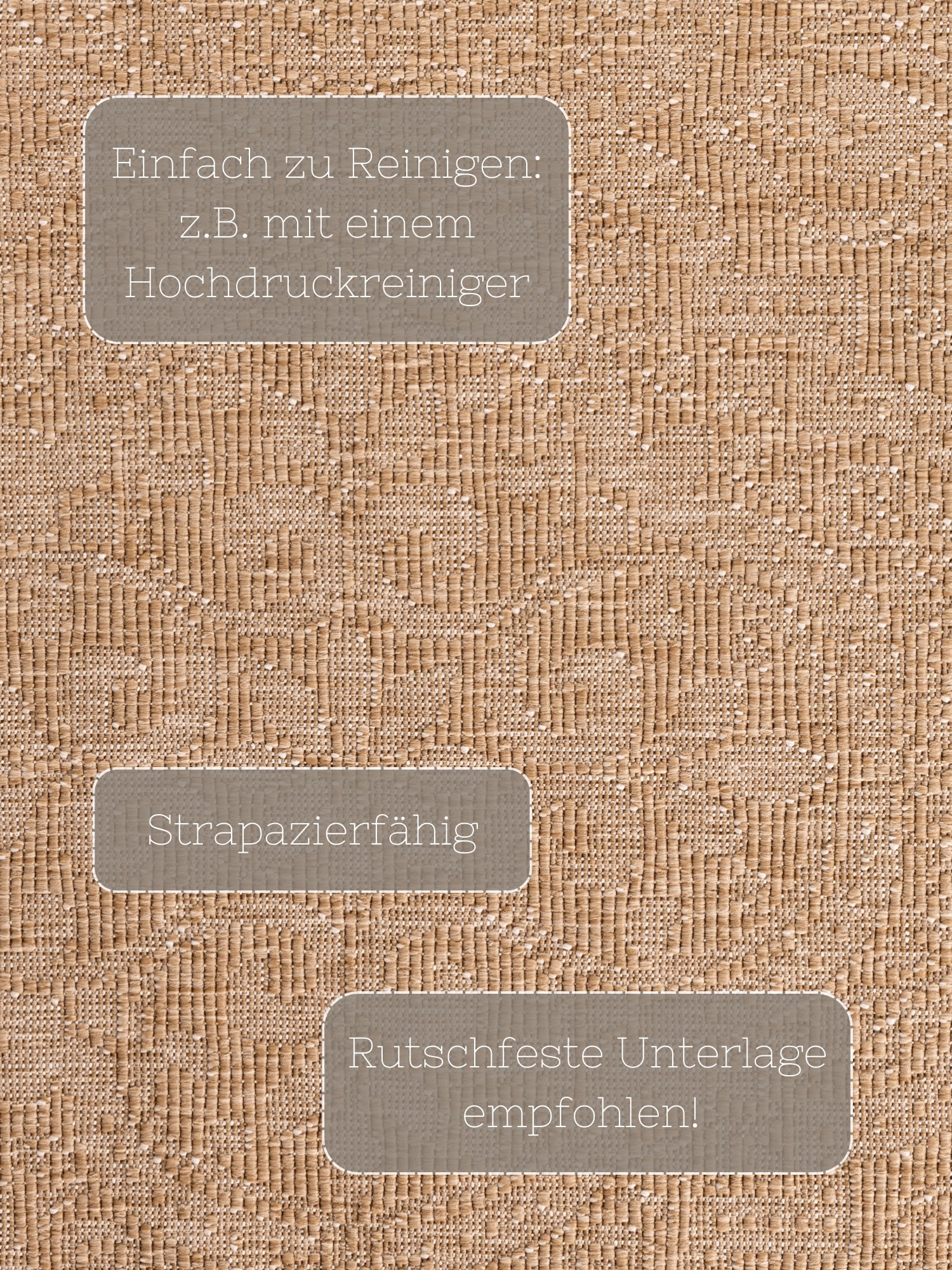 NORTHRUGS Outdoorteppich »Rosel Wendeteppich«, rechteckig, 5 mm Höhe, In und Outdoor, Flachgewebe, wetterfest, pflegeleicht, robust