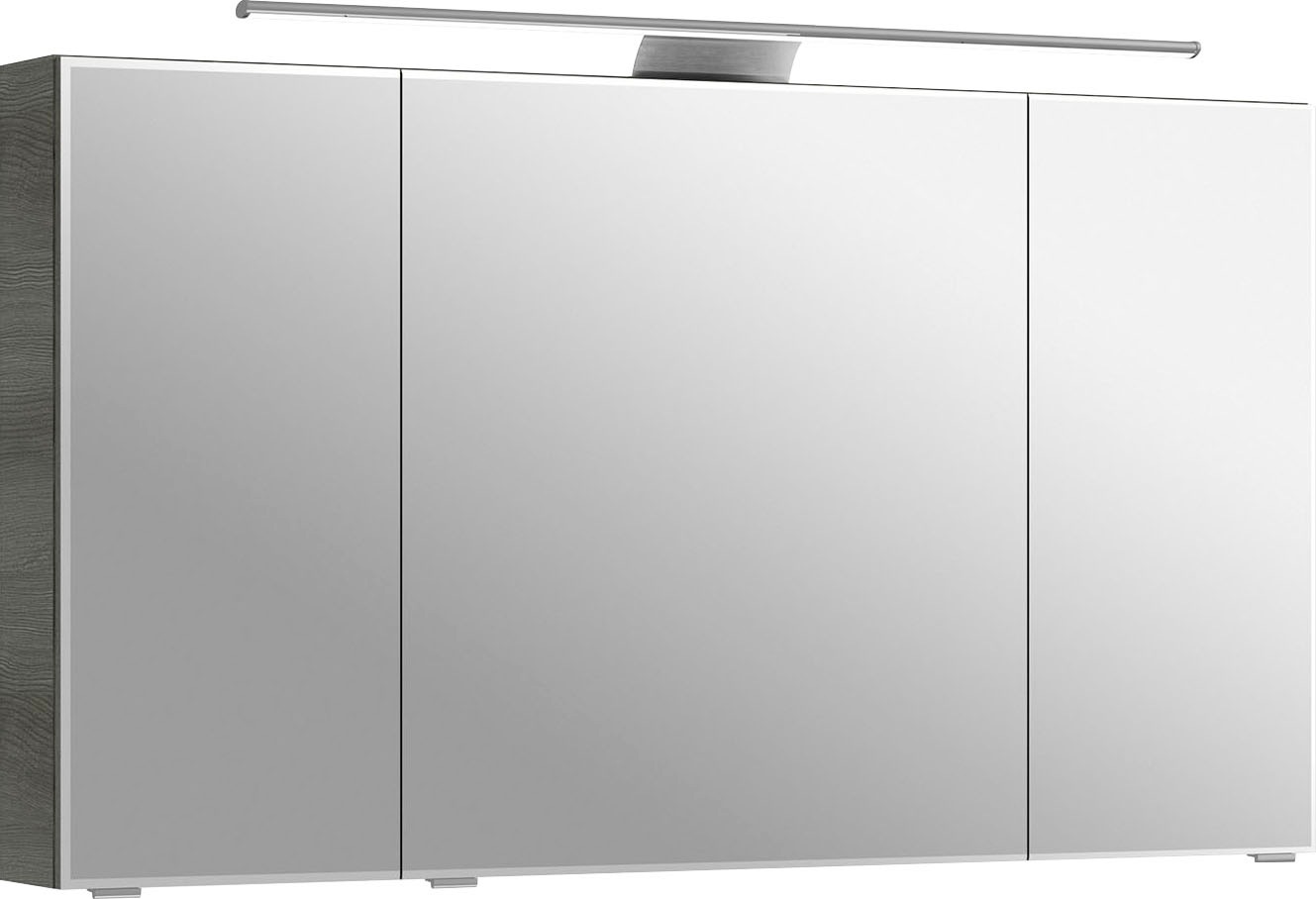 Saphir Badmöbel-Set »6005 Sprint 4-teilig, Keramik-Waschtisch mit LED-Spiegelschrank«, (5 St.), Unterschrank, Midischrank, inkl. Türdämpfer, 5 Türen, 5 Schubladen