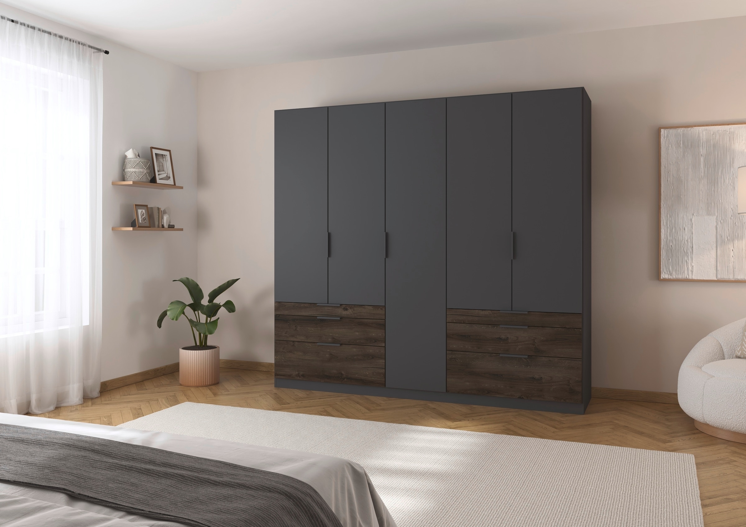 rauch Kleiderschrank »Koda«, (oberer Schubkasten mit praktischer Inneneinteilung), mit symmetrisch angeordneten Schubladen MADE IN GERMANY