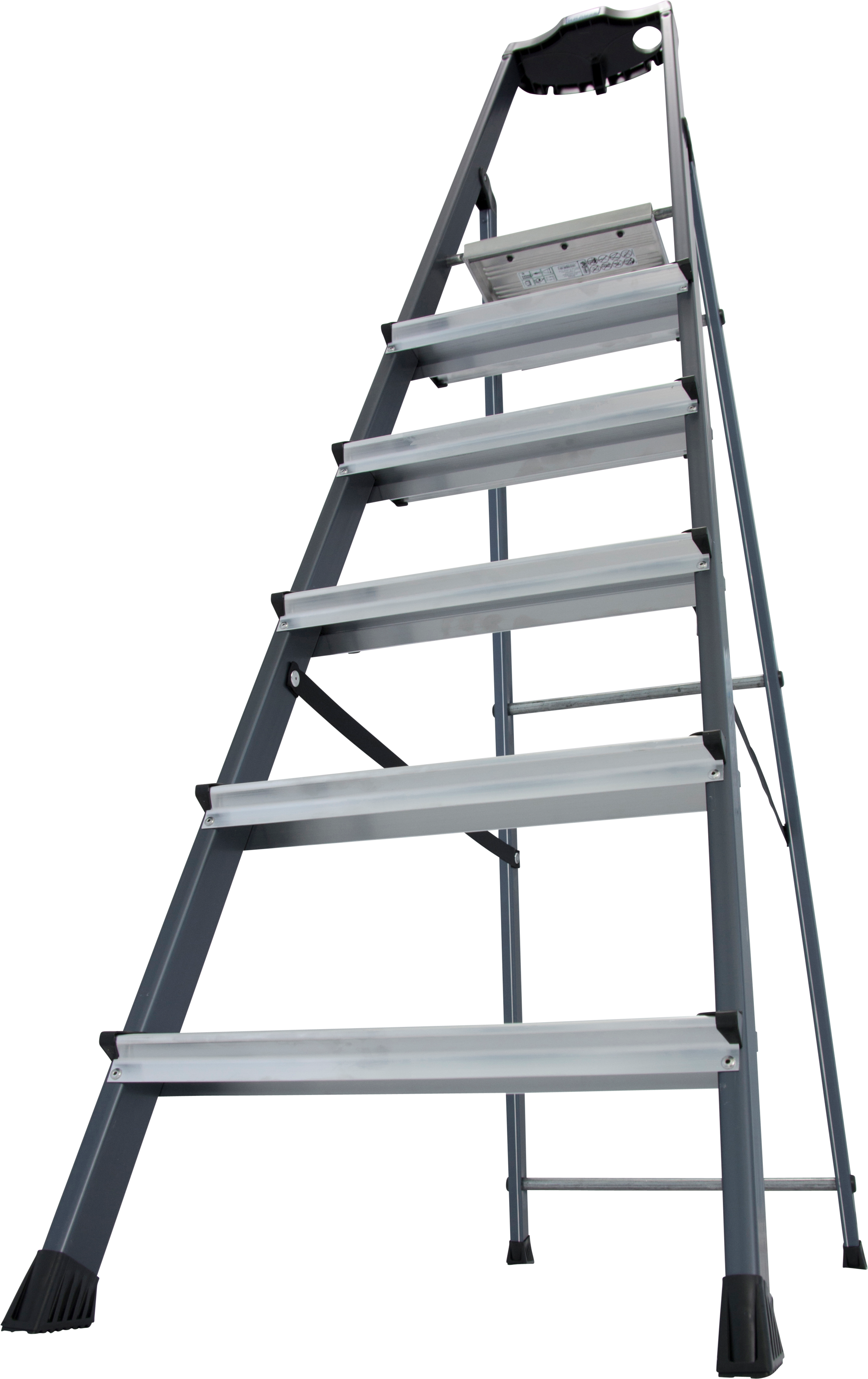 KRAUSE Stehleiter »Securo«, Alu eloxiert, 1x6 Stufen, Arbeitshöhe ca. 330 cm