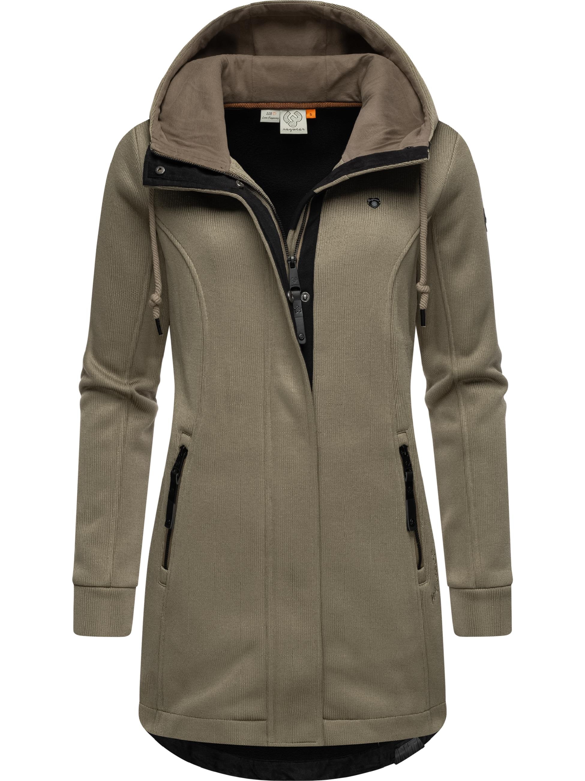 Ragwear Kapuzensweatjacke »Sweatjacke Letti Bonded«, Sportliche Kapuzenjacke in Feinstrick-Optik