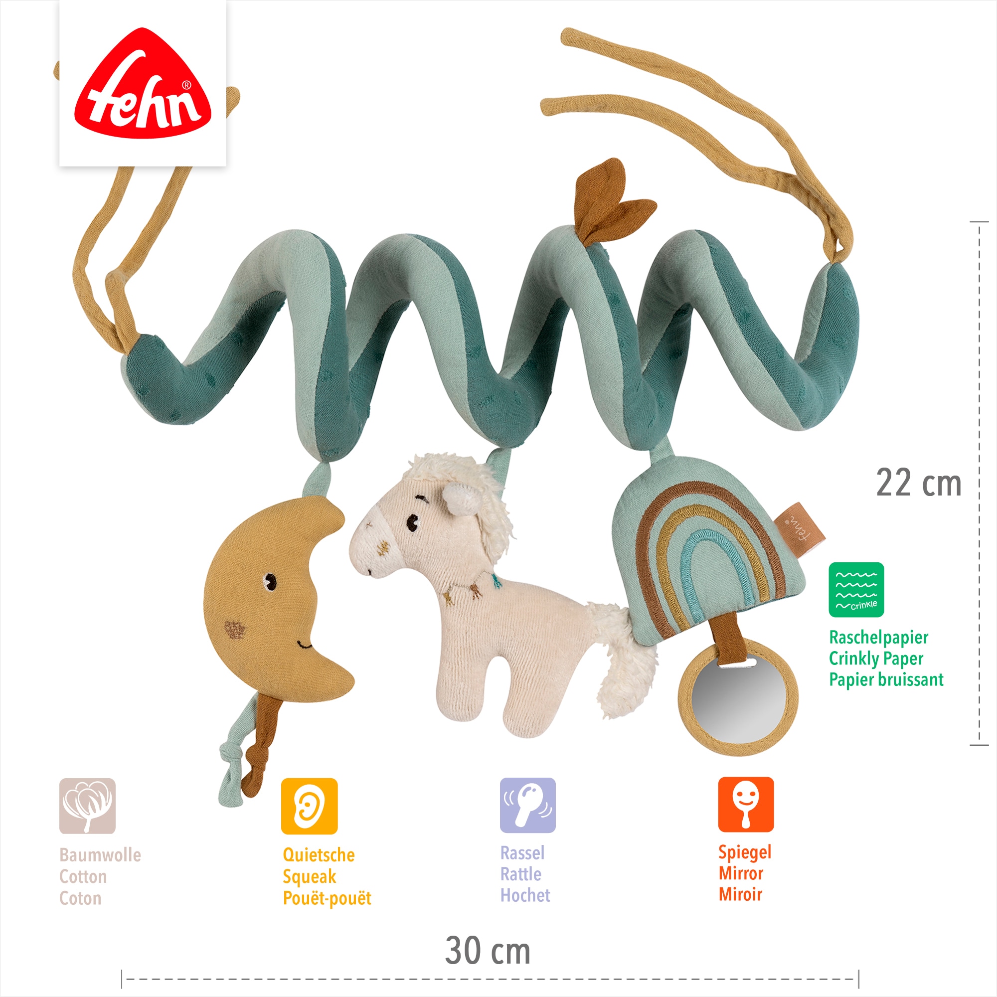 Fehn Greifspielzeug »Pferdinand, Activity-Spirale Pferd«