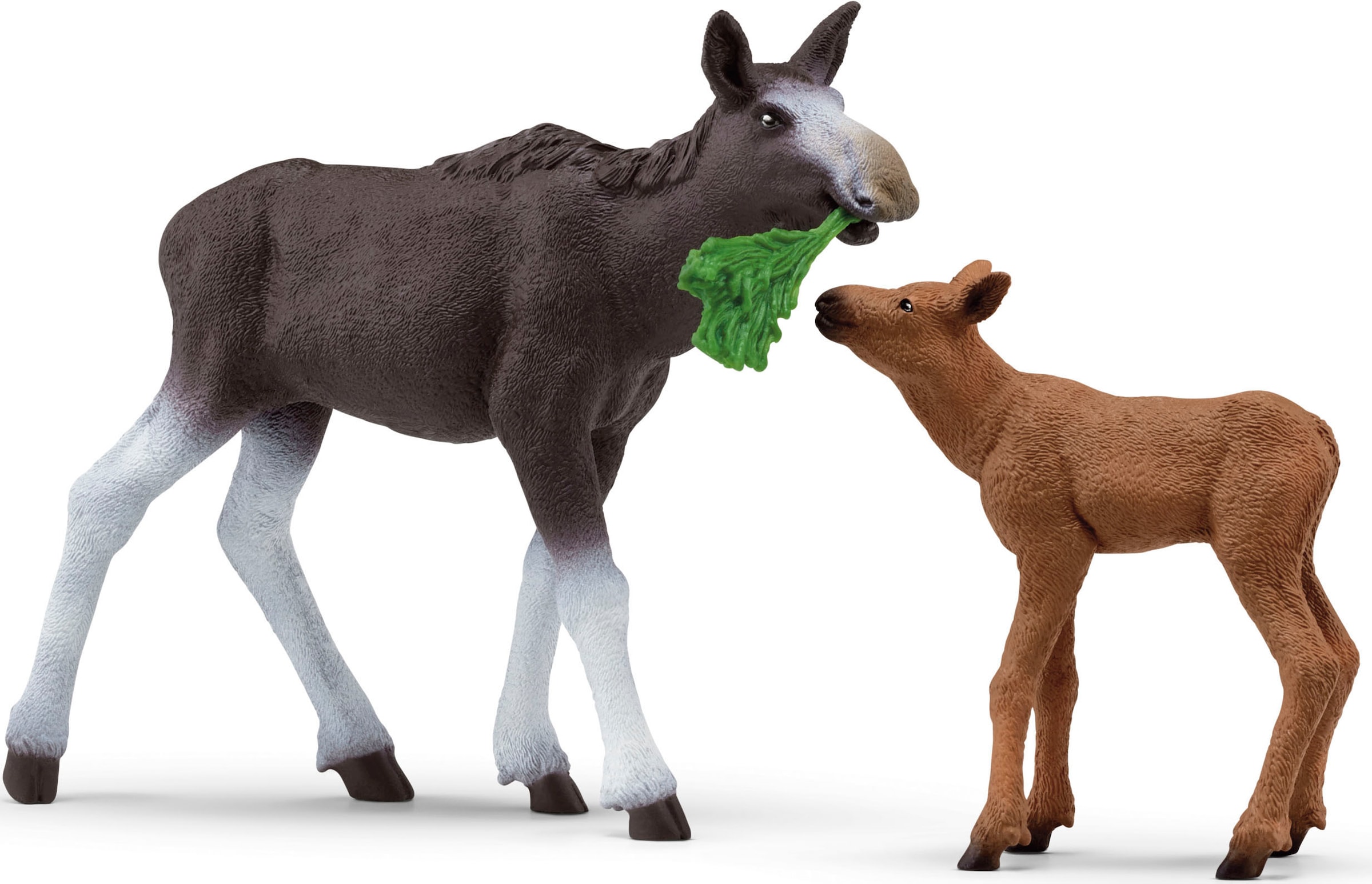 Schleich® Spielfigur »WILD LIFE, Elchkuh mit Kalb (42629)«