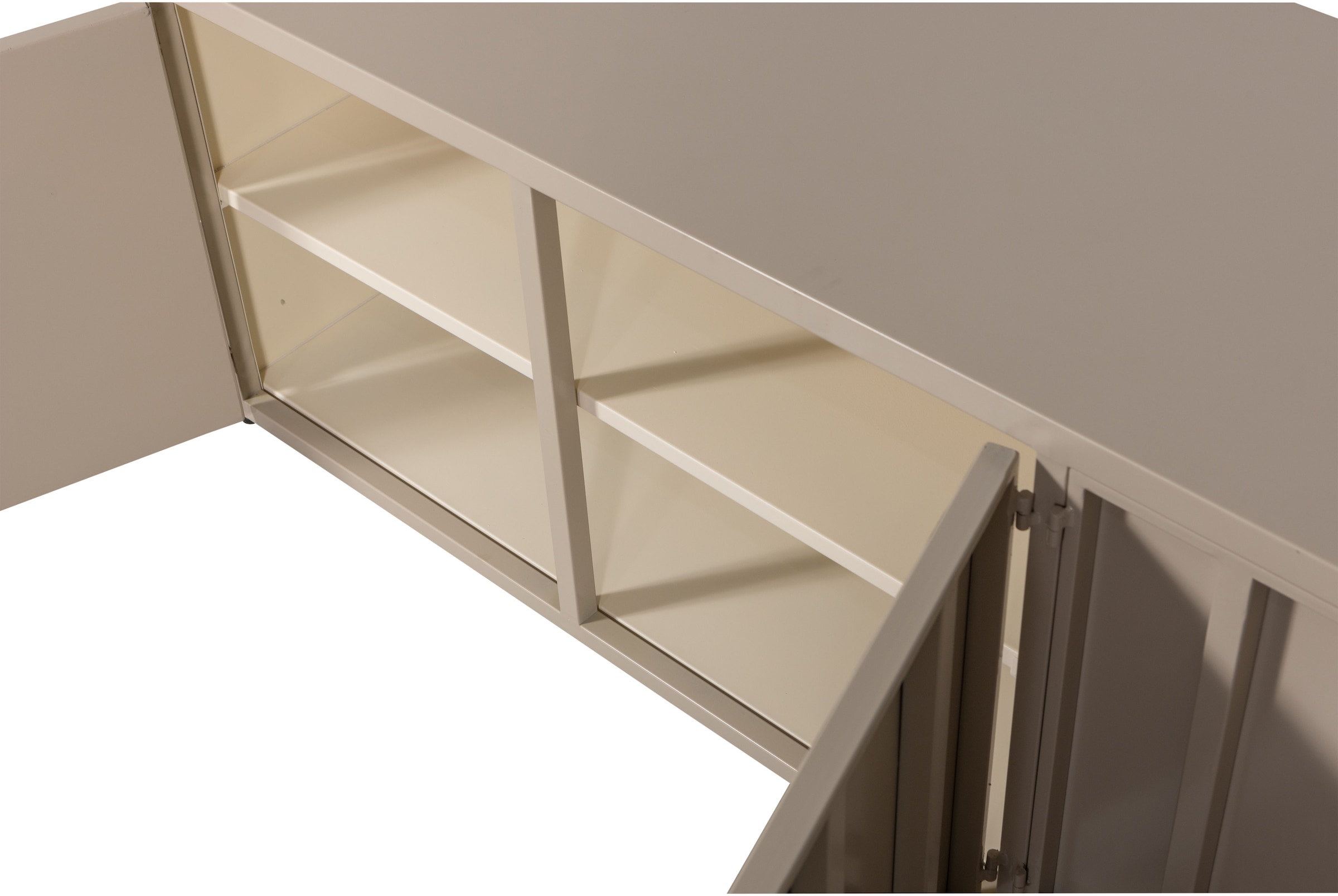 WOOOD Lowboard »WOOOD LEVEL TV-SCHRANK METALL« Level TV-Möbel WOOOD mit Stauraum, Stil und ordentliche Kabelführung