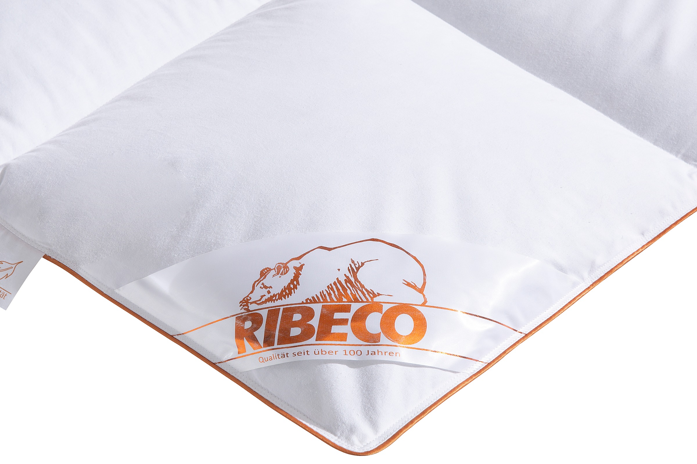 RIBECO Daunenbettdecke + Kopfkissen »Richard, Bettwaren-Set in 135x200 oder 155x220 cm, Sommer oder Winter«, (Spar-Set), Seit 105 Jahren überzeugt RIBECO durch Qualität