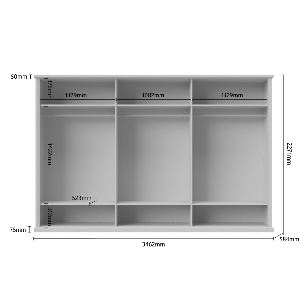 Home affaire Kleiderschrank »Tara«, lackiert mit wasserbasiertem UV-Lack, in 4 Breiten