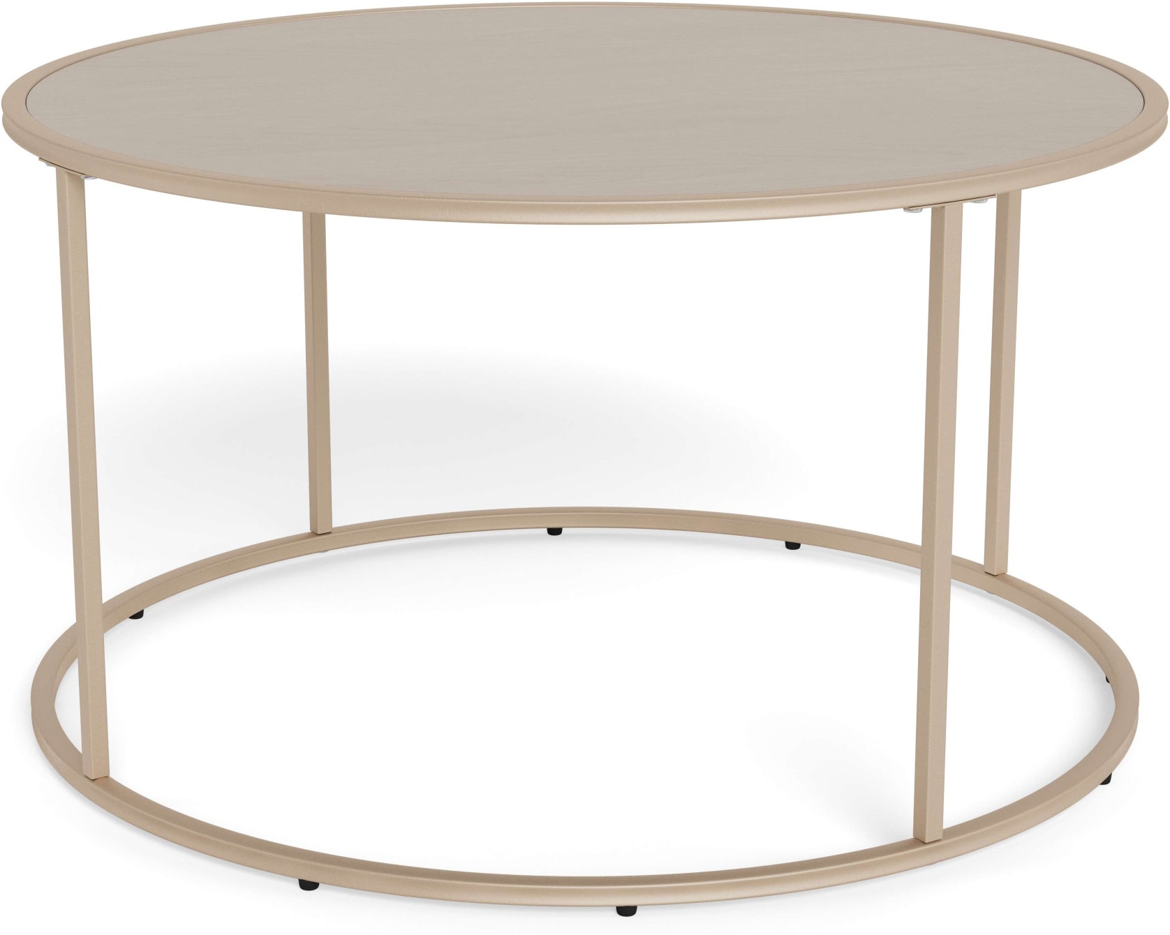 ACTONA GROUP Couchtisch »Seaford Kaffeetisch, Wohnzimmertisch« Runder Couchtisch mit grauer Melaminplatte und Stahlgestell, Ø80x45 cm