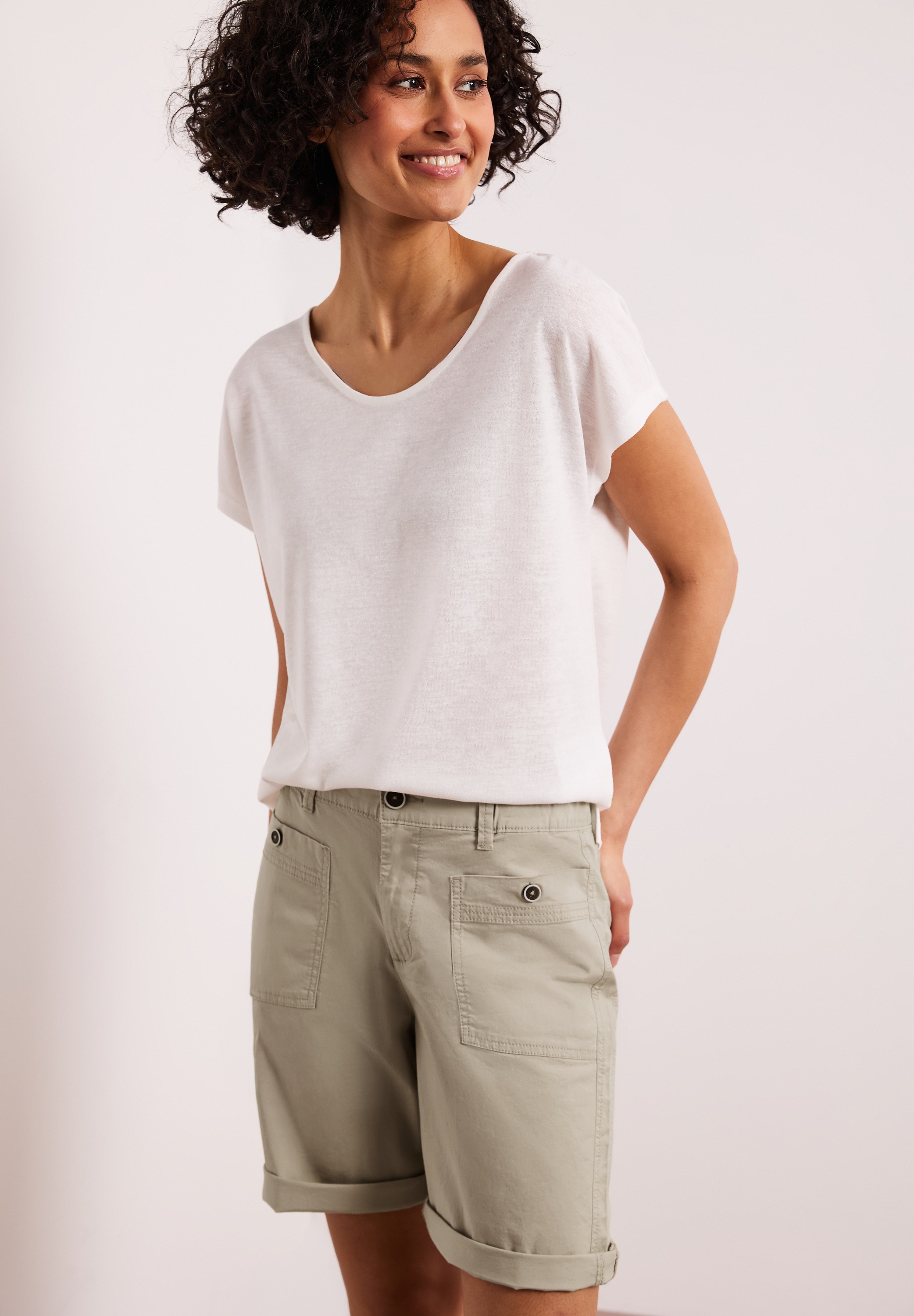 STREET ONE Bermudas »Style Yulius«  Sommershorts mit Turn-Up