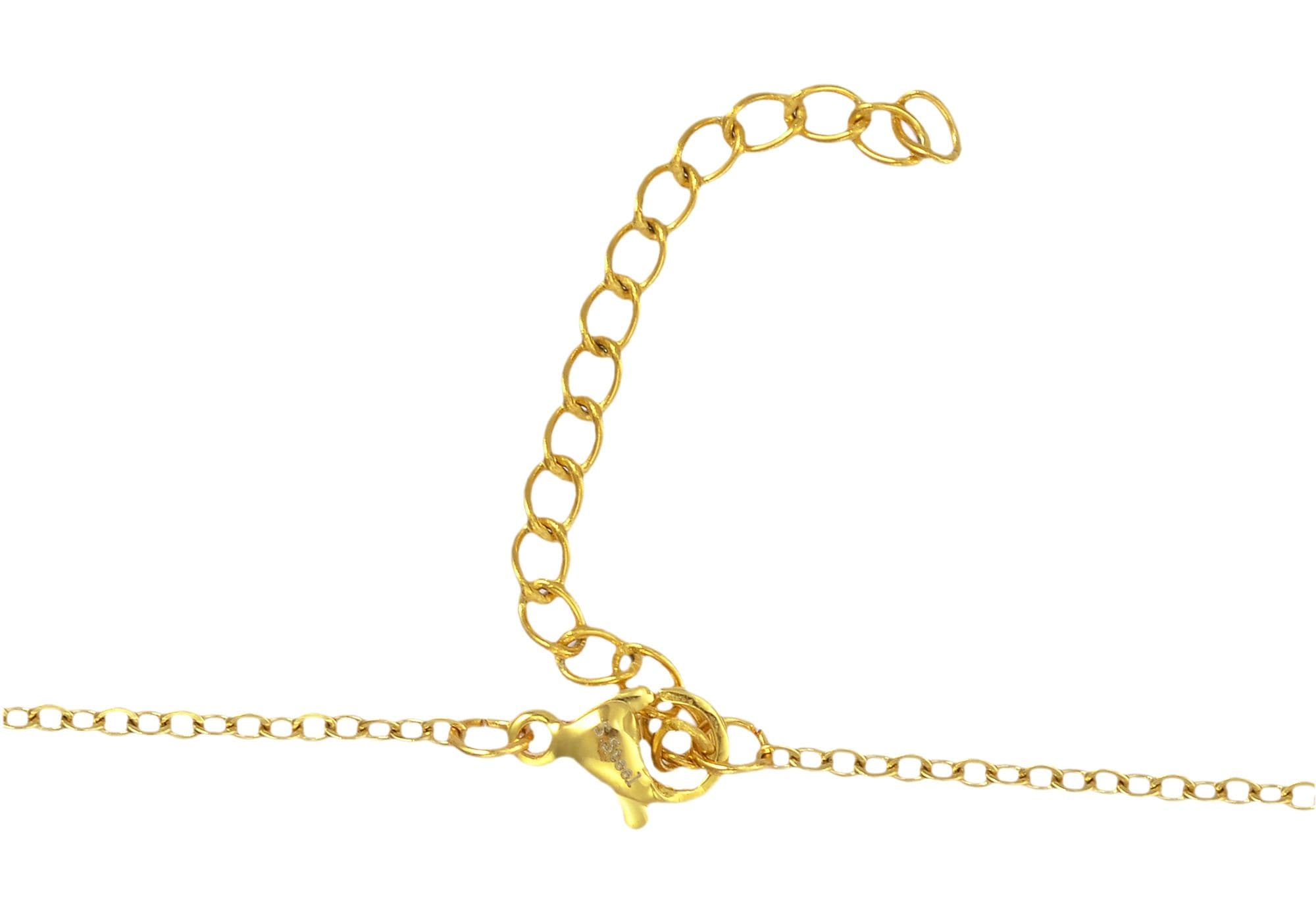 Adelia´s Gliederkette »Damen Halskette aus Edelstahl mit Strass Steinchen 43 cm«