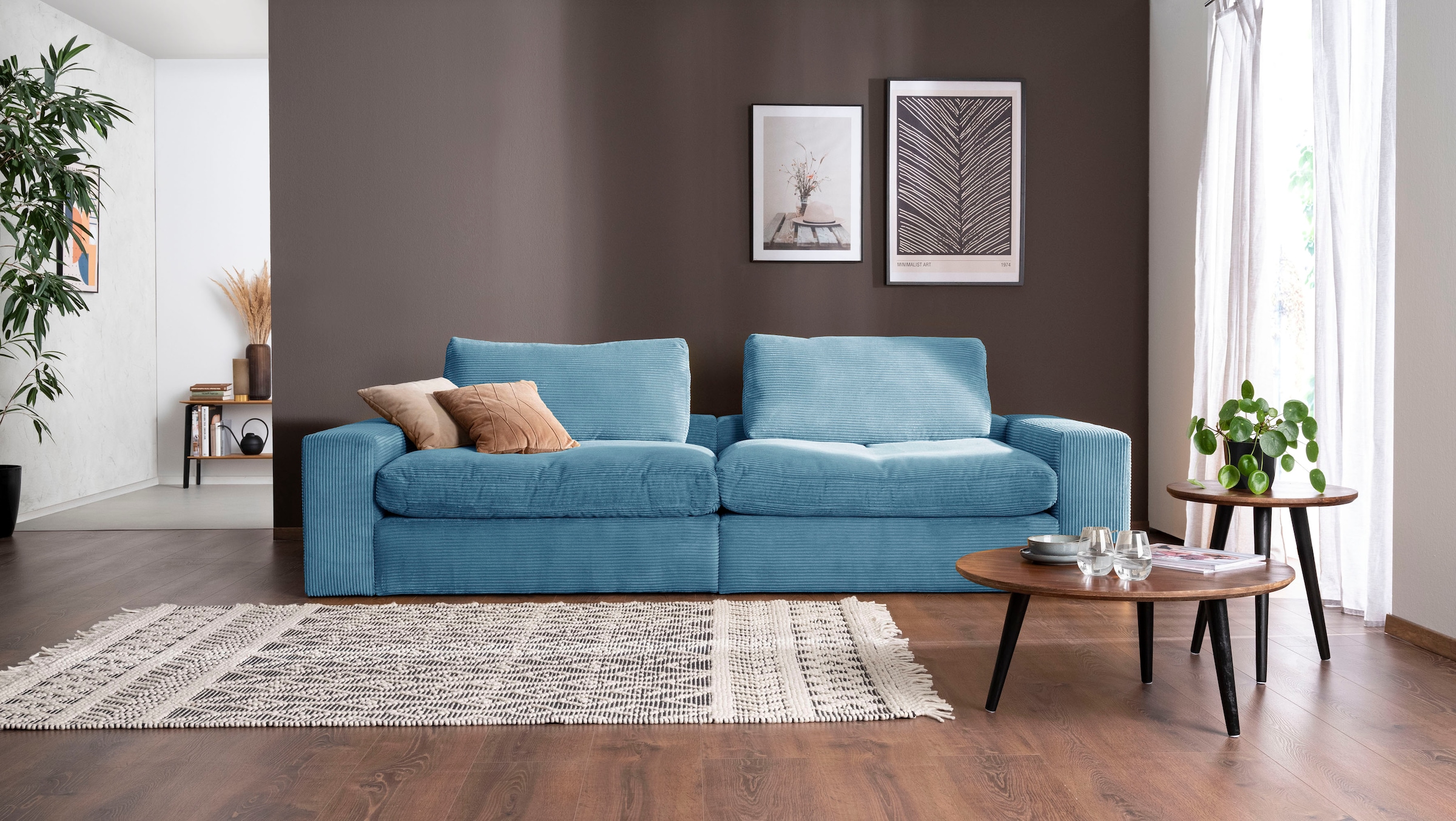alina Big-Sofa mit bei und Rückenkissen, modernem kaufen in Sitz losen Cordstoff »Sandy«, OTTO