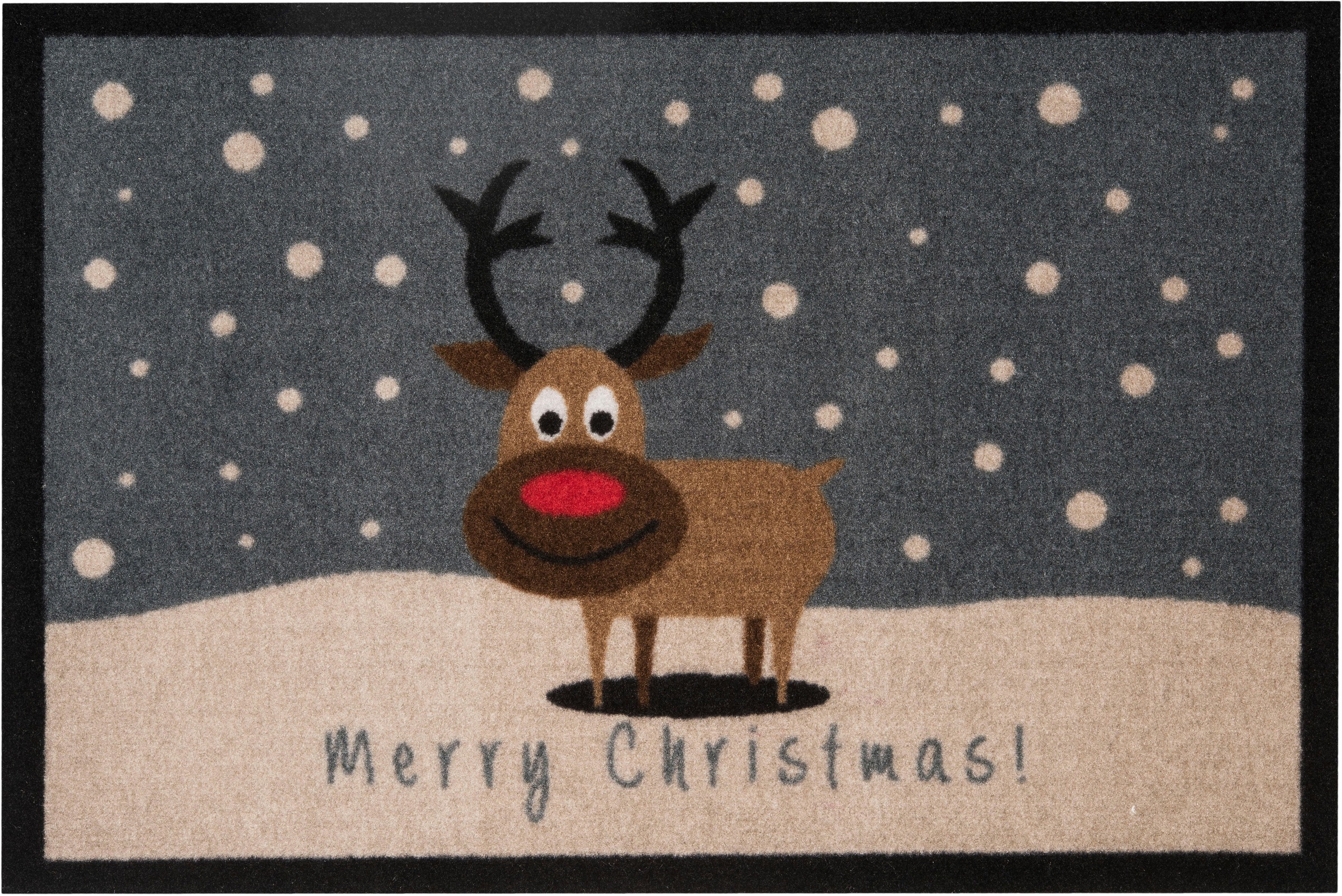 Fußmatte »Christmas Reindeer«, rechteckig, In- & Outdoor, Rutschfest, Weihnachten,...