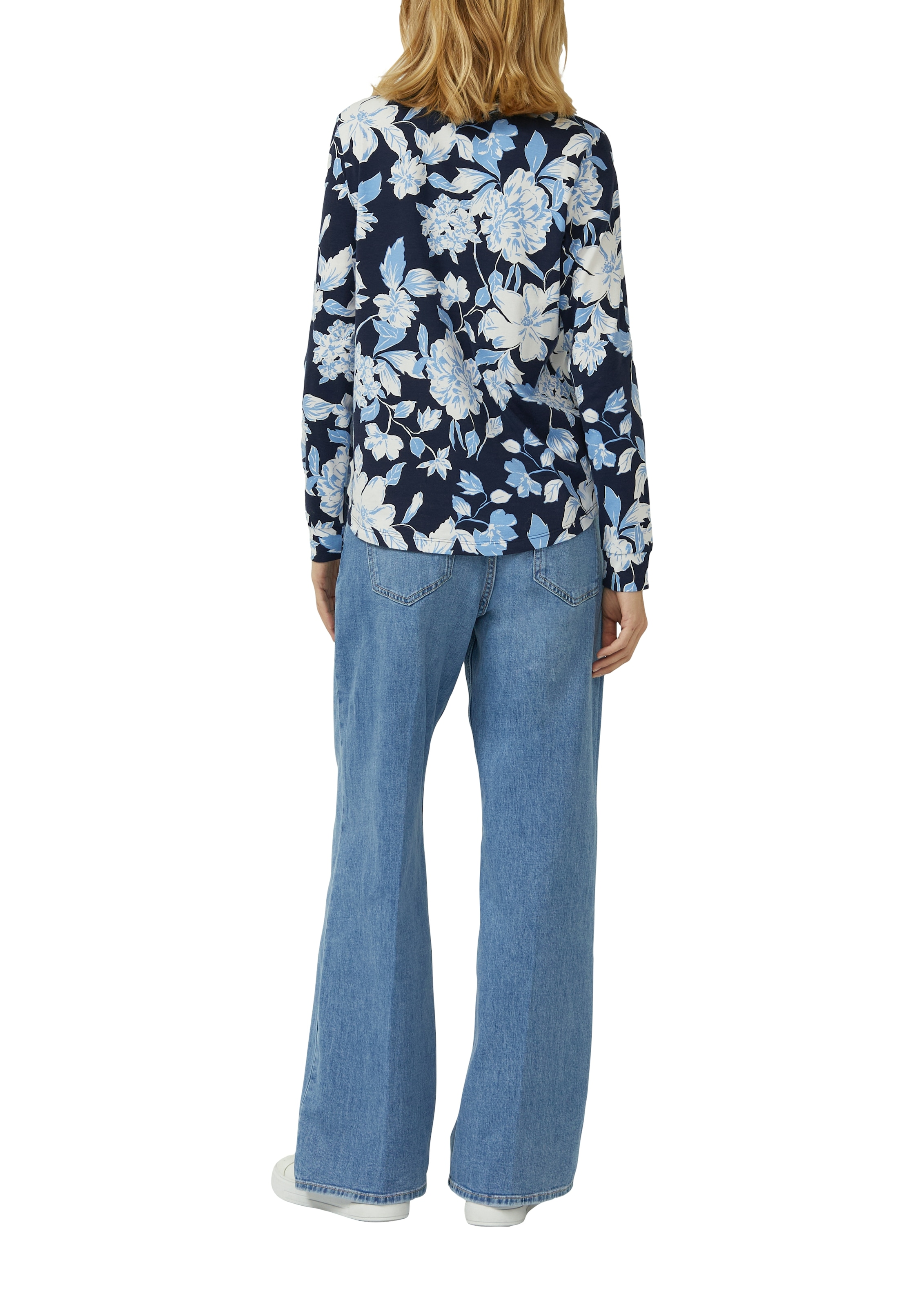 s.Oliver Langarmbluse mit Allover-Druck