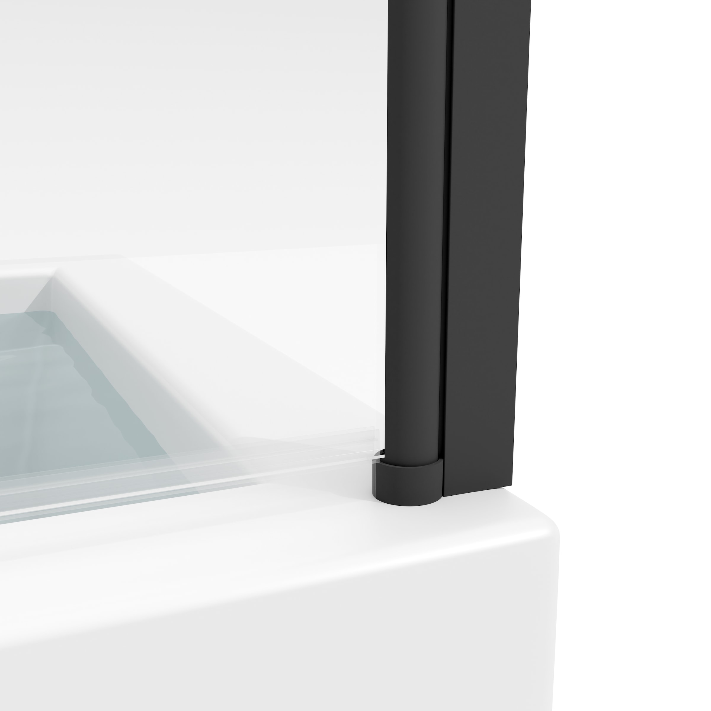 Marwell Badewannenfaltwand »White Vital« 3-flügelig, Aluminiumrahmen, mit integriertem Handtuchhalter