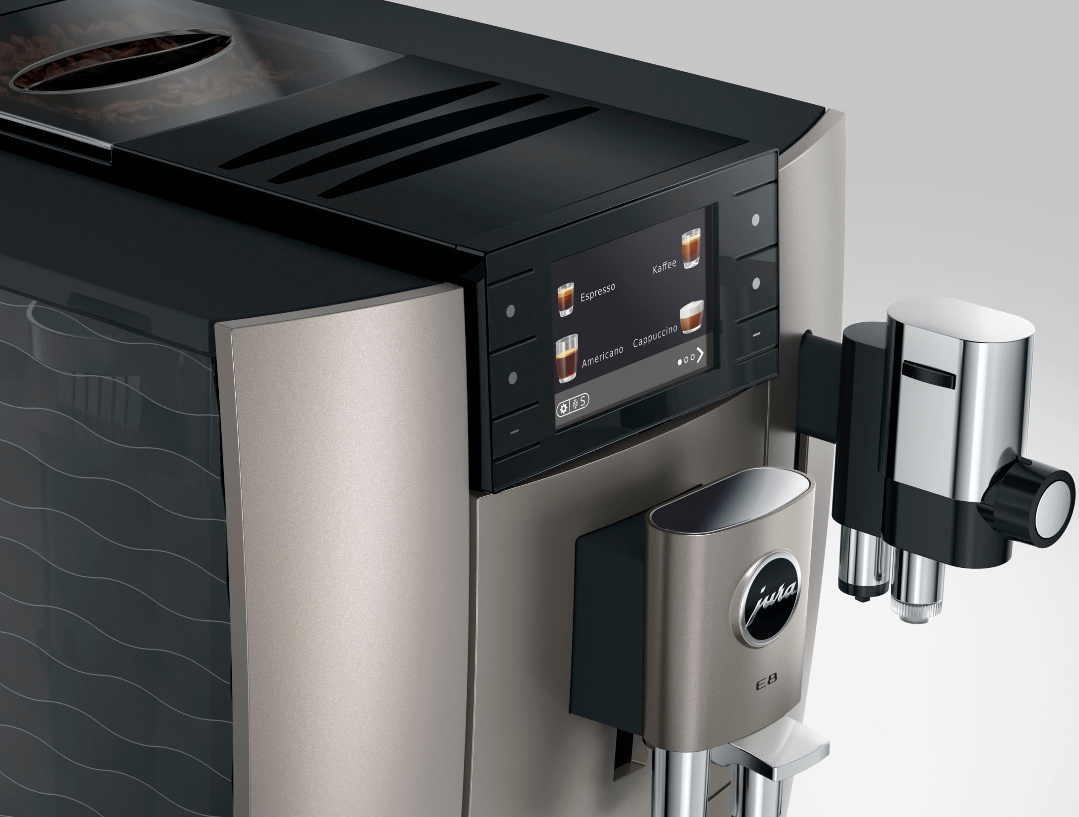 JURA Kaffeevollautomat »15712 E8 (ED), Midnight Silver« 27 Spezialitäten, WiFi, Hot & Light Brew, Sweet