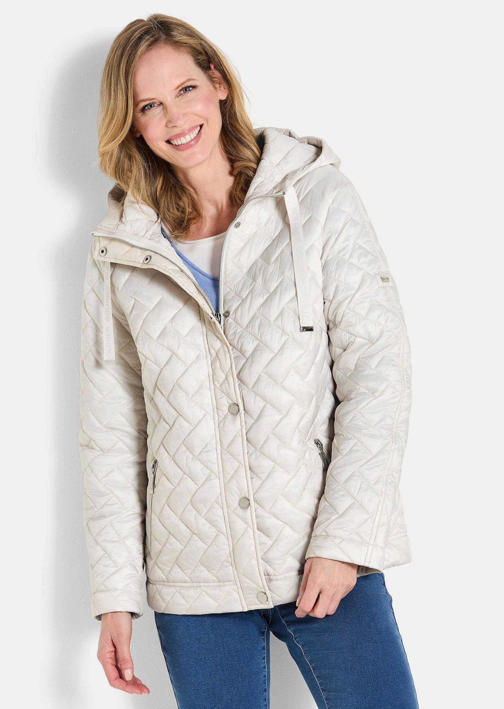 GOLDNER Kurzjacke »Kurzgröße Leichte Steppjacke mit Kapuze«