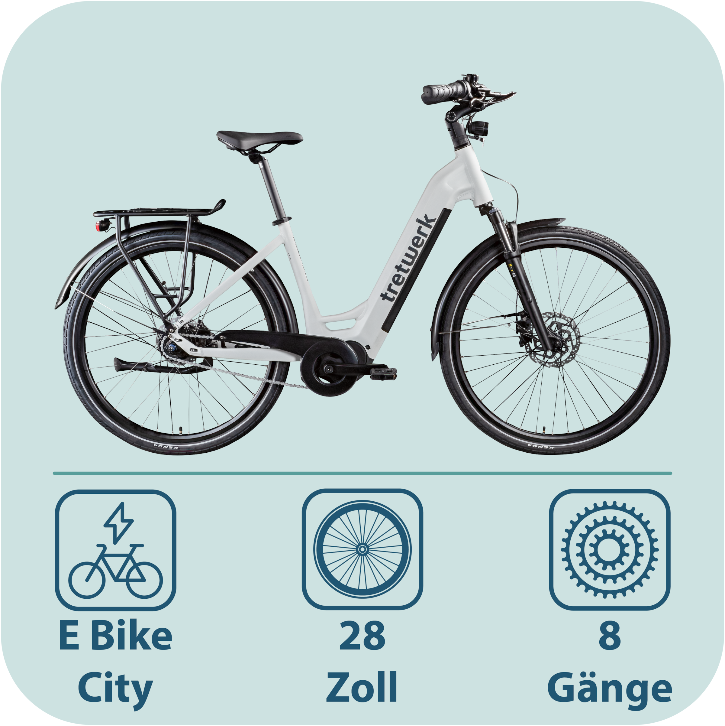 Tretwerk »Amber Nexus« 8 Gang Nabenschaltung Mittelmotor 250 W Tretwerk Amber Nexus E Bike Damen 28 Zoll Elektrofahrrad 155 - 185cm
