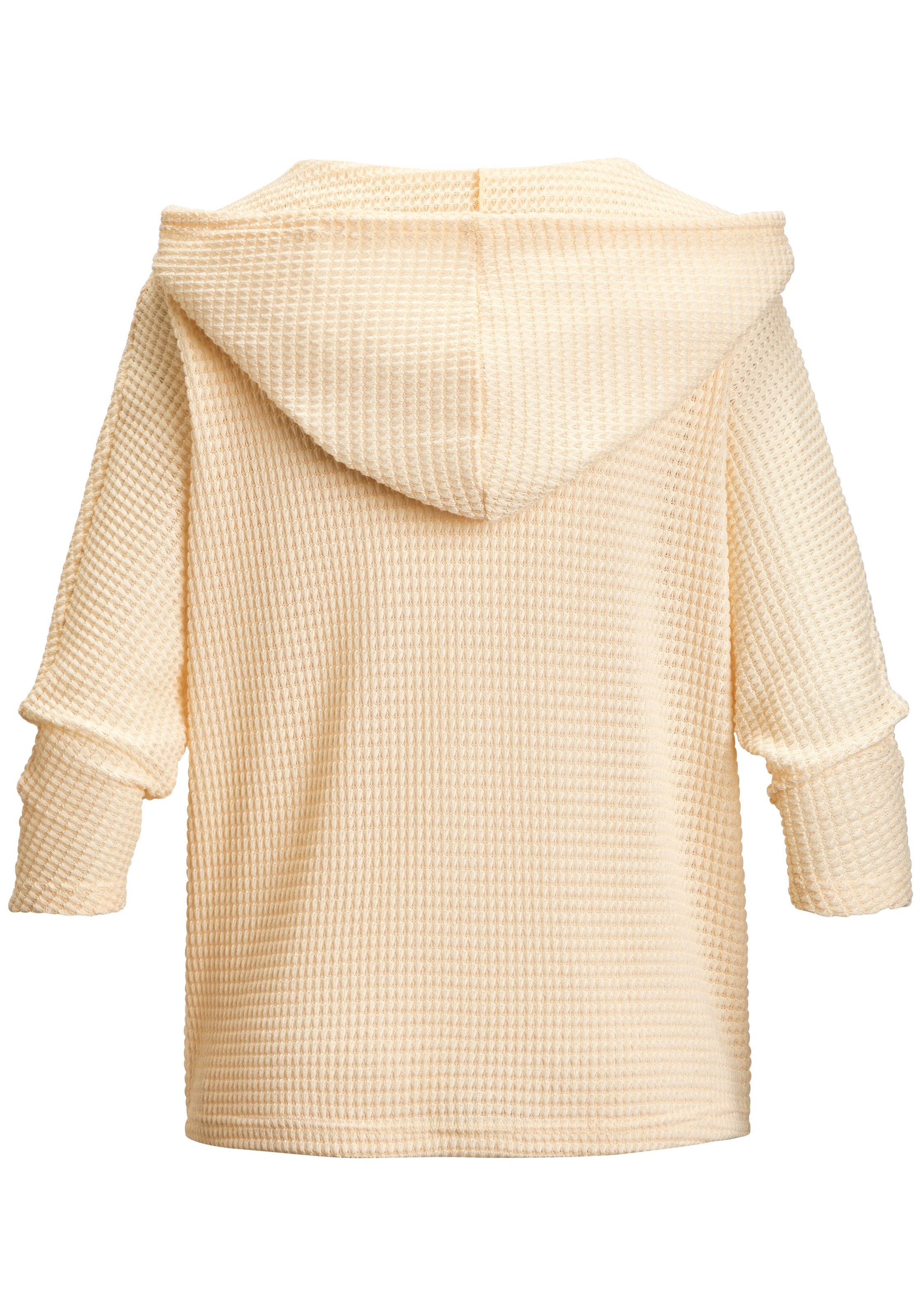 LASCANA Kapuzenshirt »aus sommerlichem Waffelstrick« Sommerhoody mit Knopfleiste