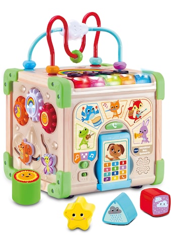 Motorikwürfel »Vtech Baby, Interaktiver Holz-Spielwürfel«