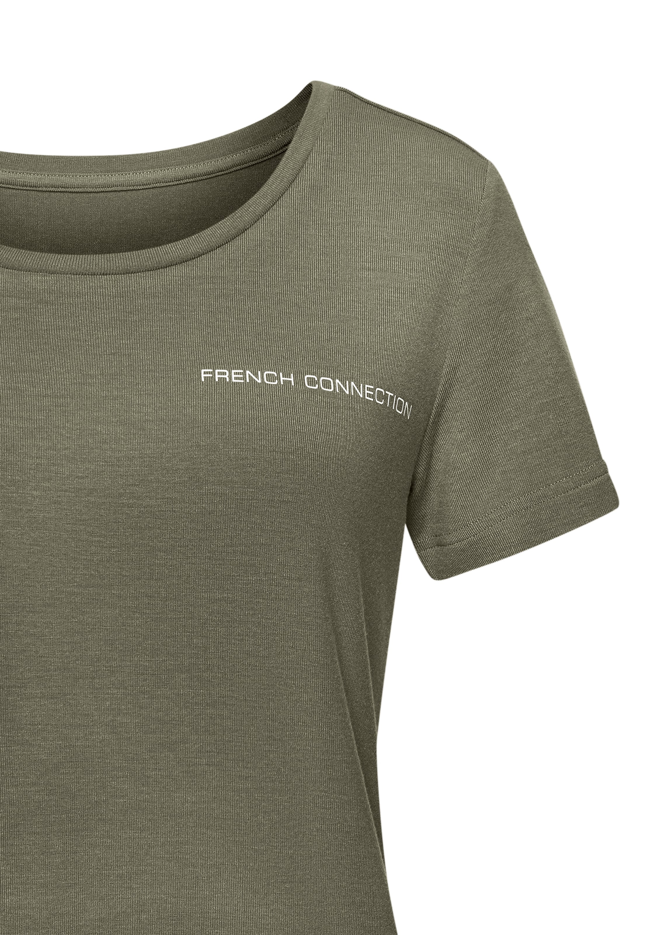 French Connection T-Shirt, mit kleinem Logoprint auf der Brust