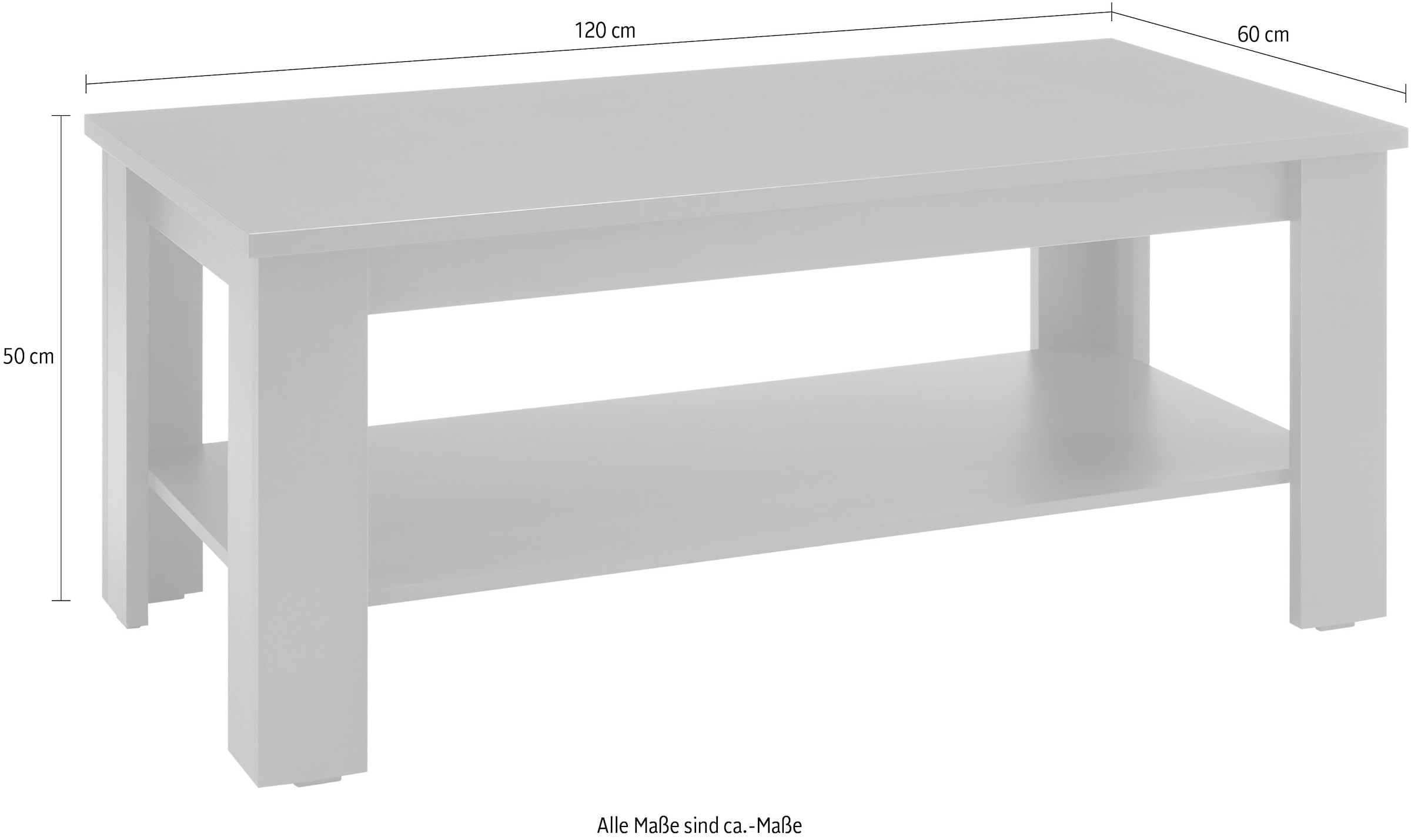 Home affaire Couchtisch »Ascot«, Breite ca. 120 cm