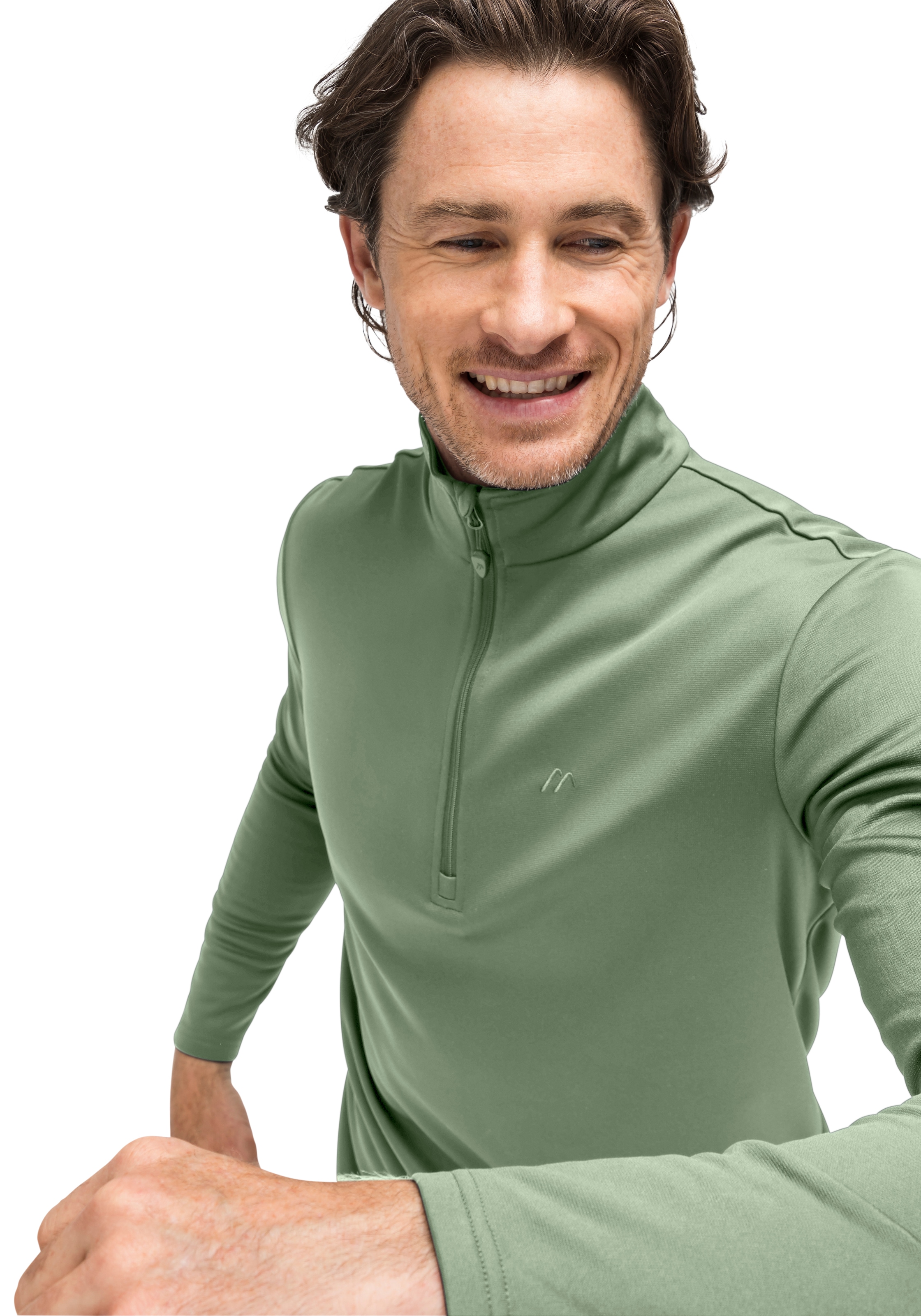Maier Sports Fleecepullover »Felix«, Herren Fleece, funktioneller Midlayer, Half-Zip, Regular Fit
