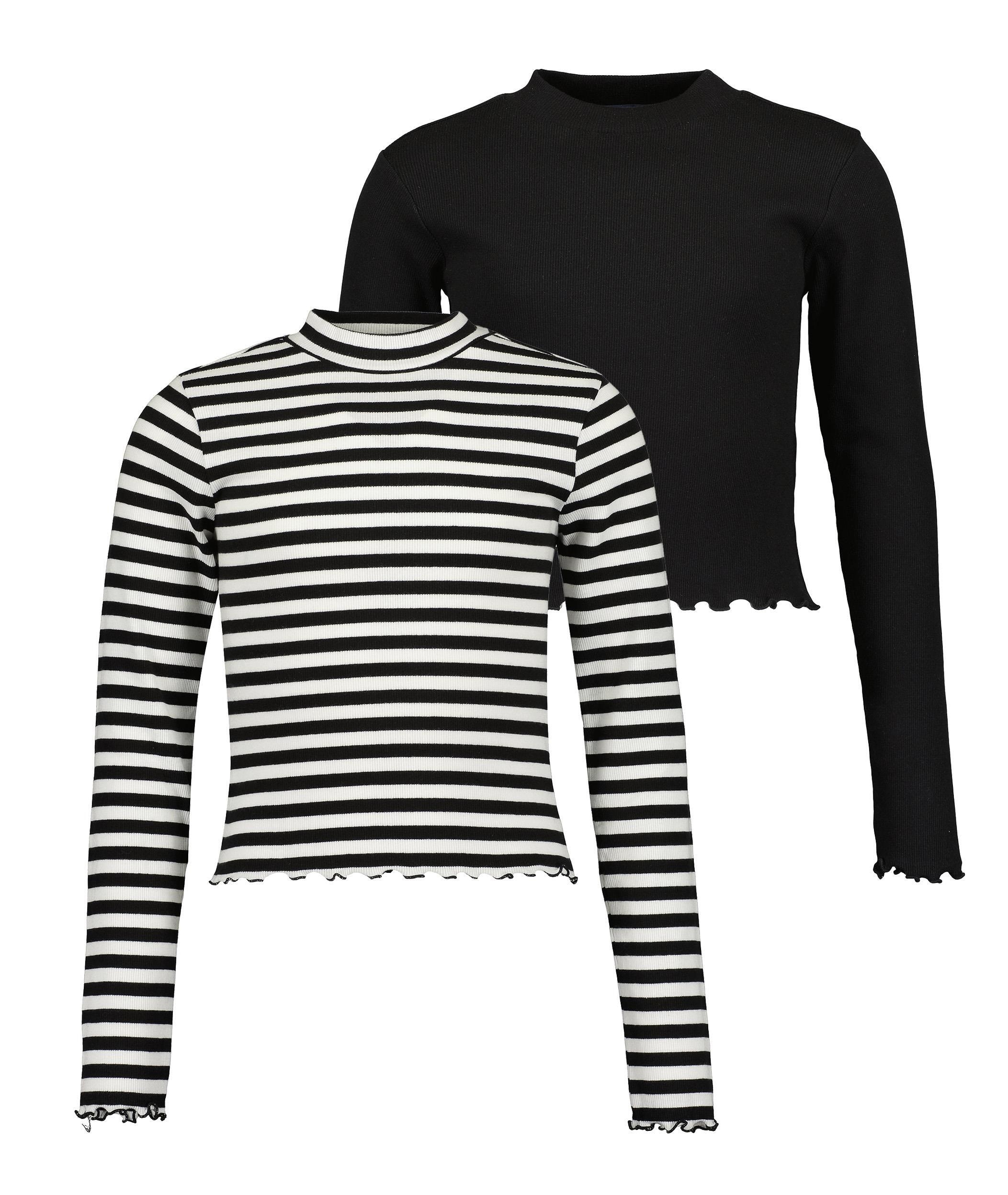 Blue Seven Langarmshirt »Blue Seven Teenager Mädchen Langarmshirts mit Stehkragen«, (2 tlg.)