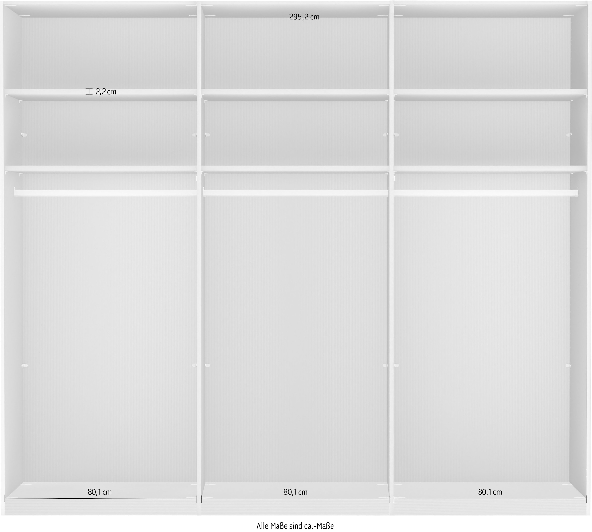 WIEMANN Schwebetürenschrank »Kos« mit Schattenfuge