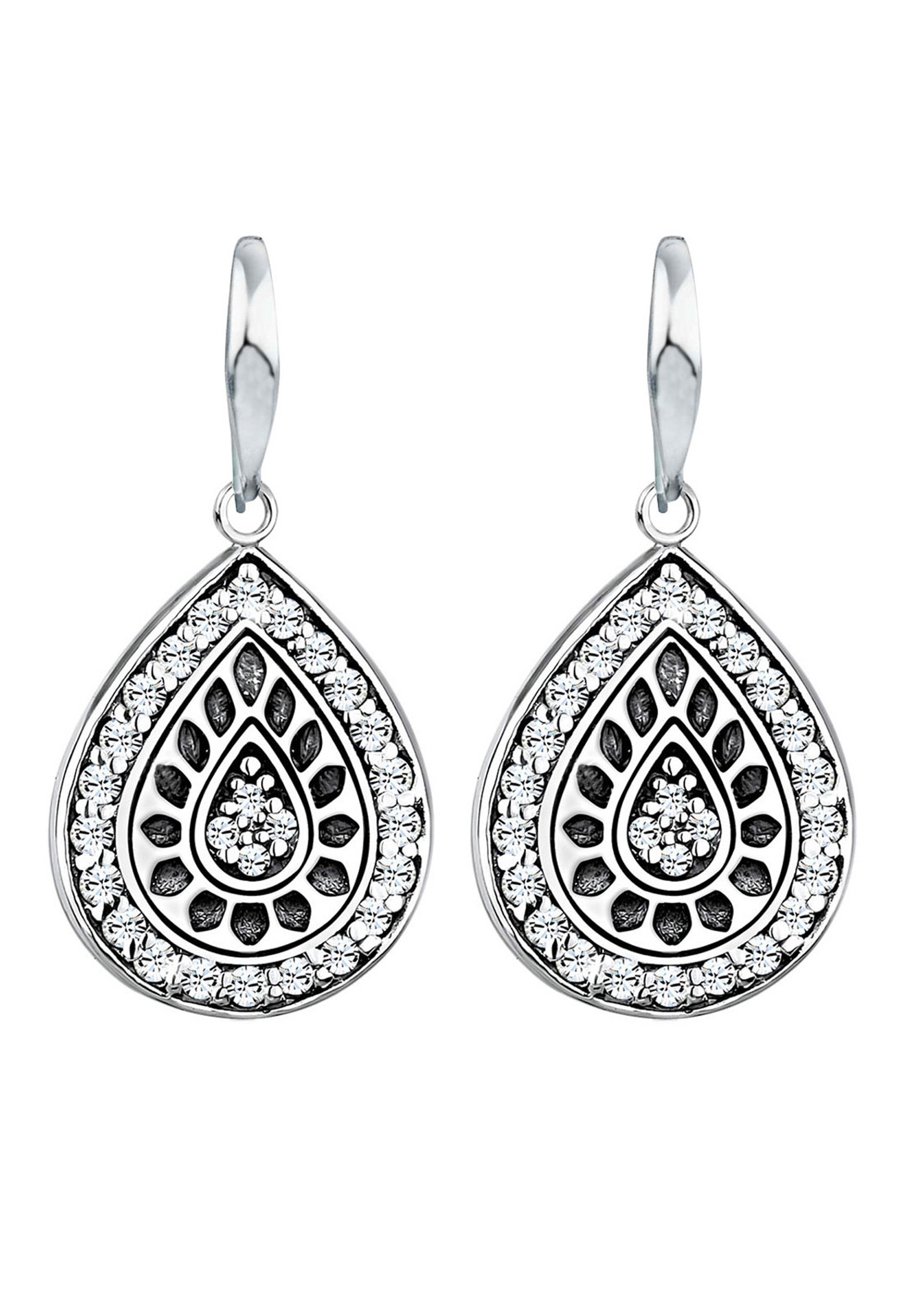 Elli Paar Ohrhänger »Ohrringe Tropfen Kristalle Vintage 925 Silber«