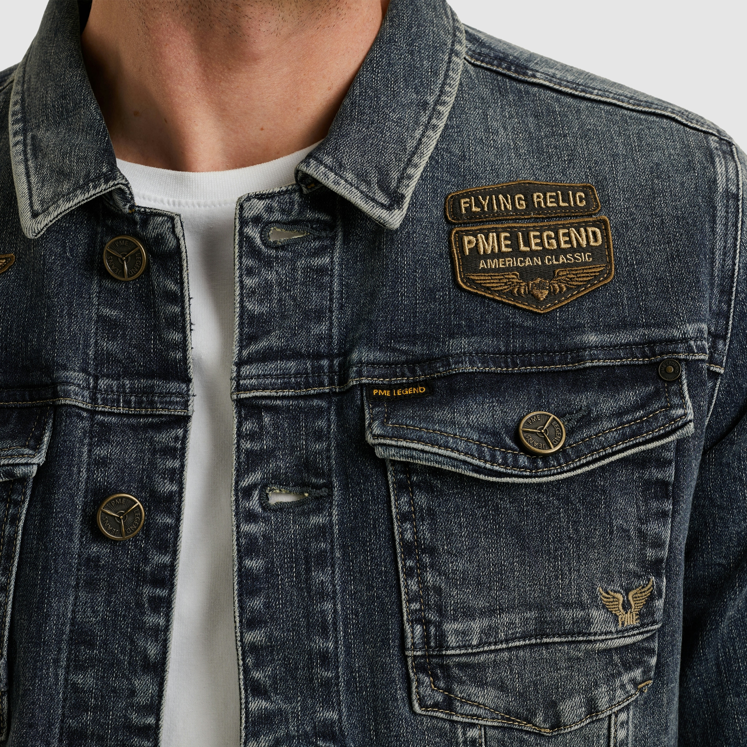 PME LEGEND Jeansjacke, mit Logo Stickerei