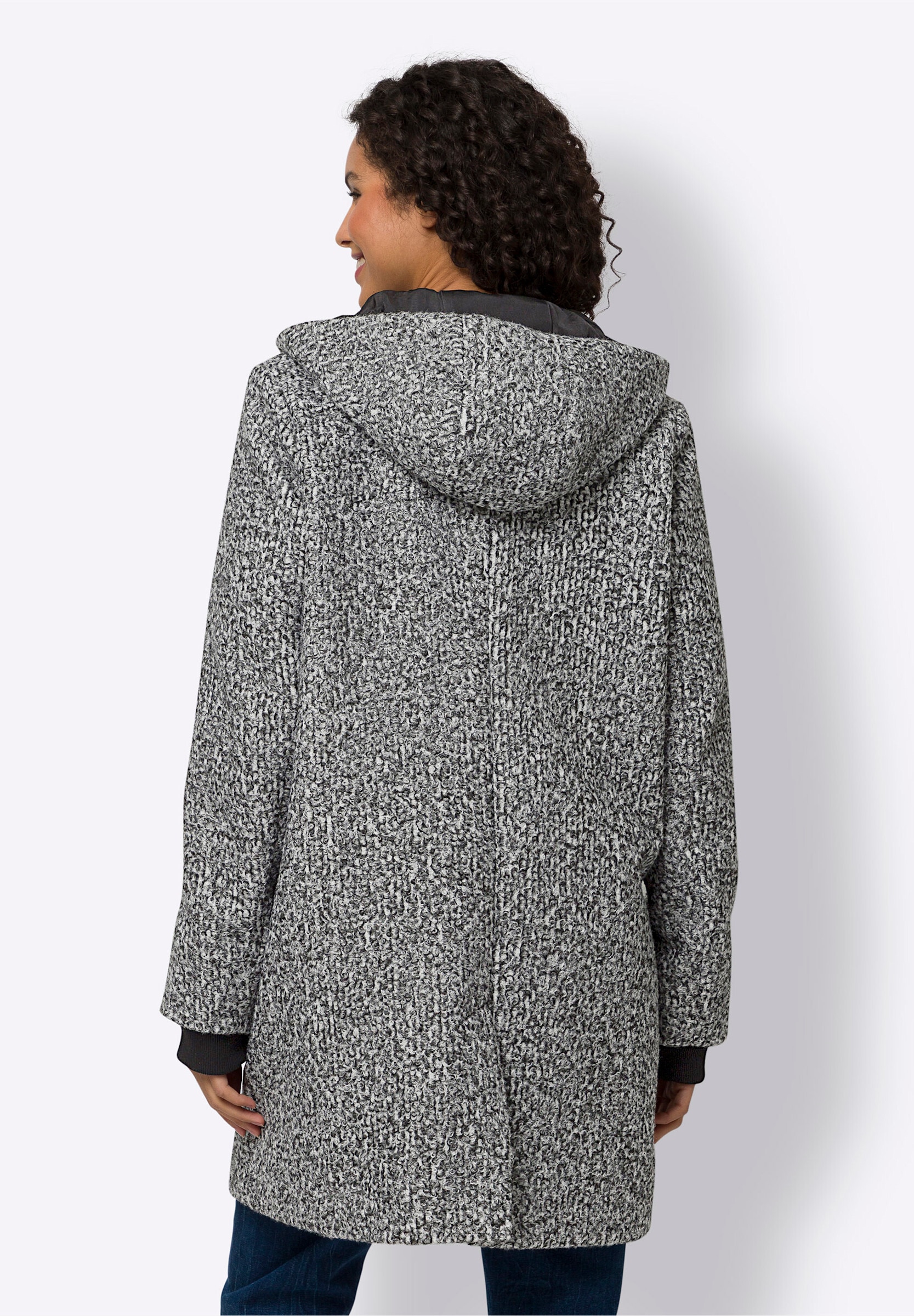 heine Langjacke »Jacke Longjacke mit 1 Innentasche« mit Kapuze