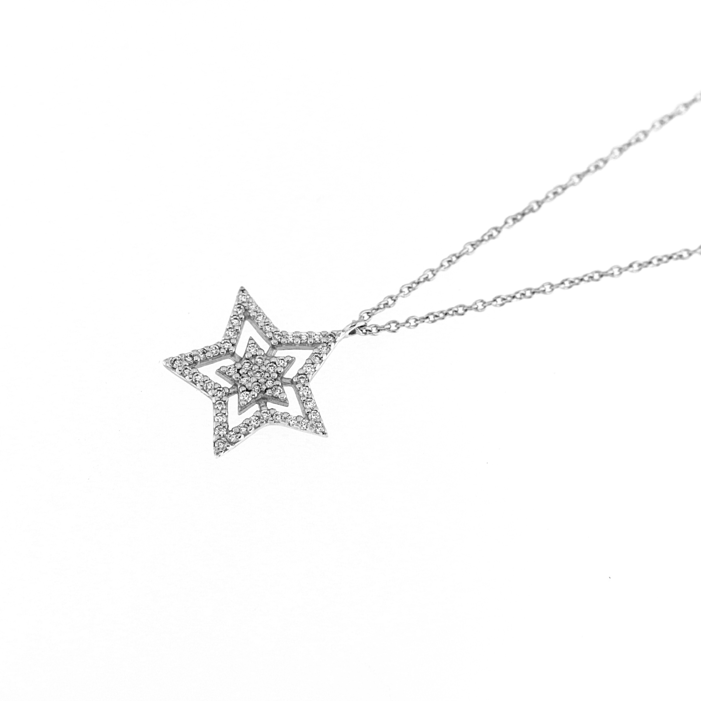 Smart Jewel Kette mit Anhänger »Collier Stern mit Zirkonia Steinen, Silber 925«