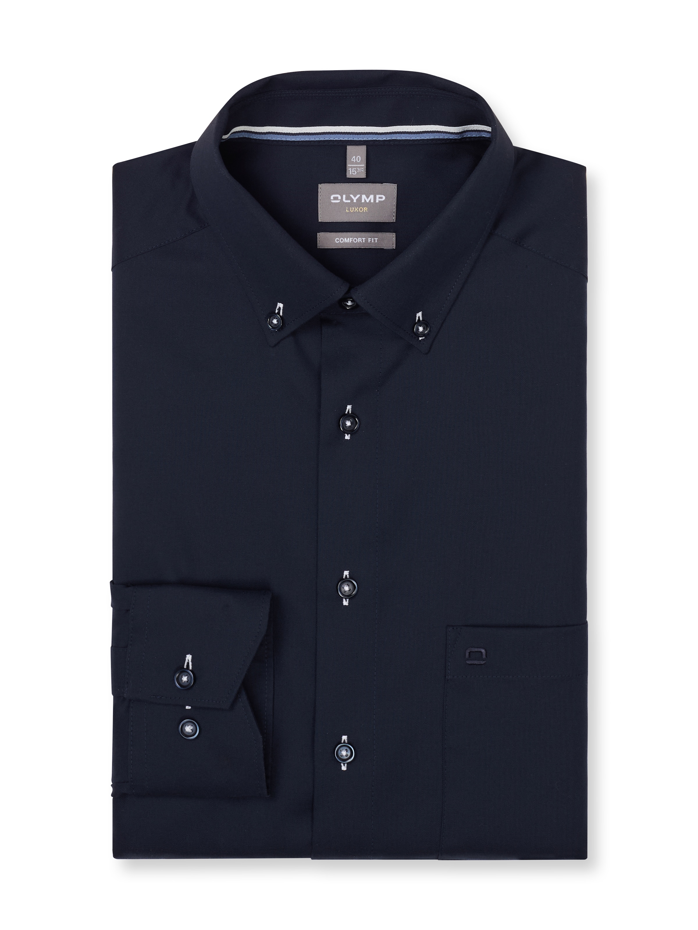 OLYMP Langarmhemd »Luxor« Businesshemd, comfort fit, Button-down-Kragen