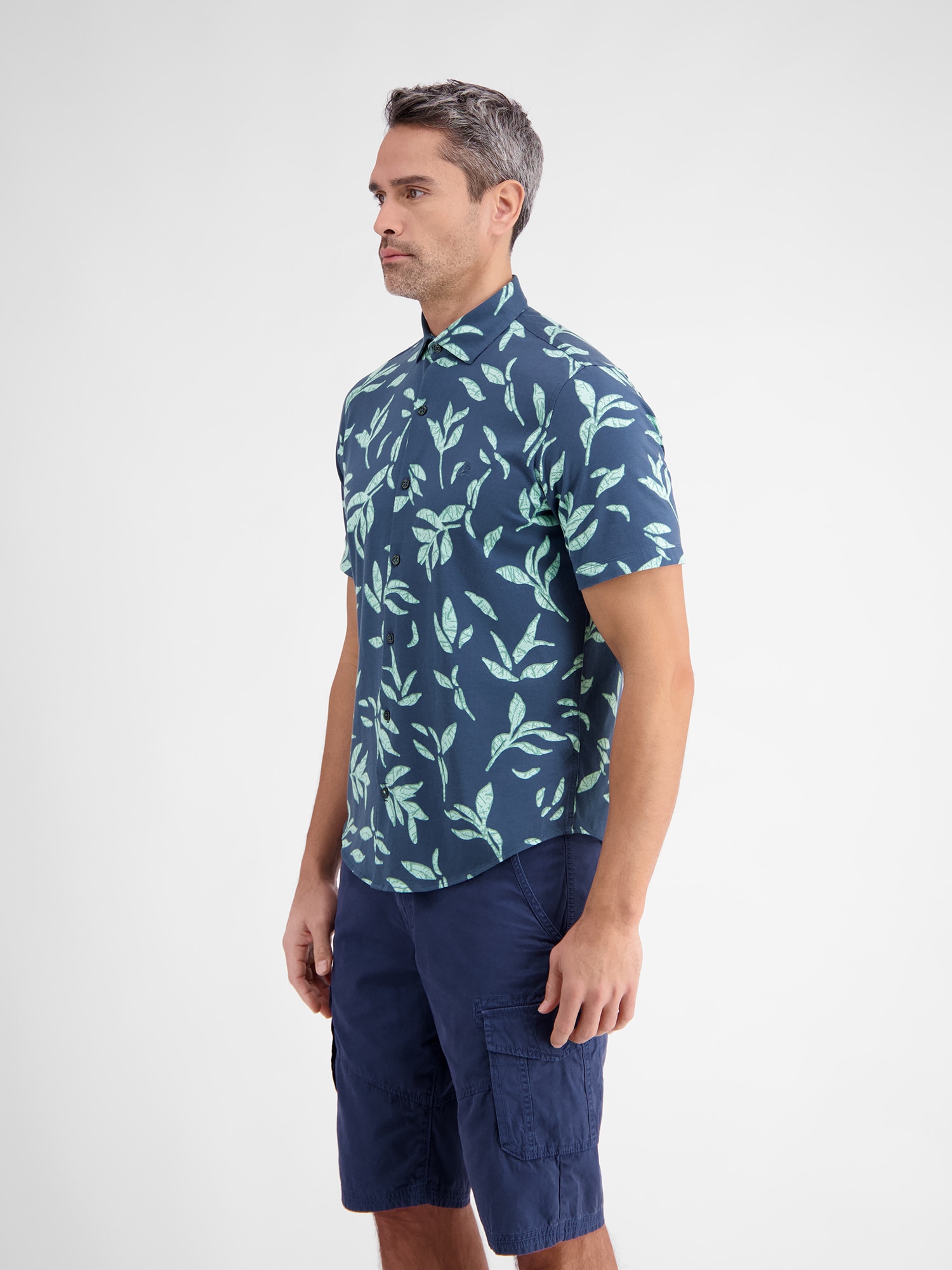 LERROS Kurzarmhemd »LERROS Kurzarmhemd mit floralem Print«